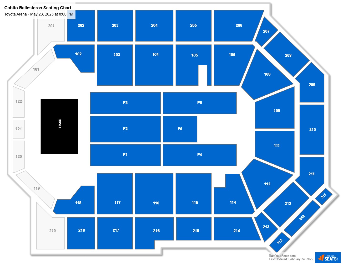 Toyota Arena Seating Chart - RateYourSeats.com