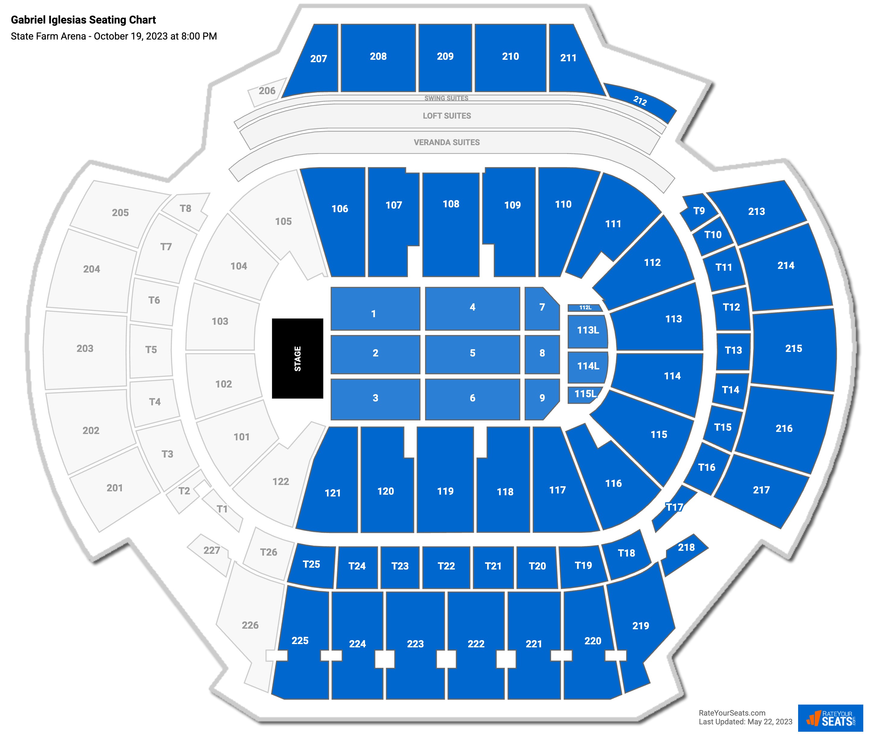 Gabriel Iglesias seating chart State Farm Arena