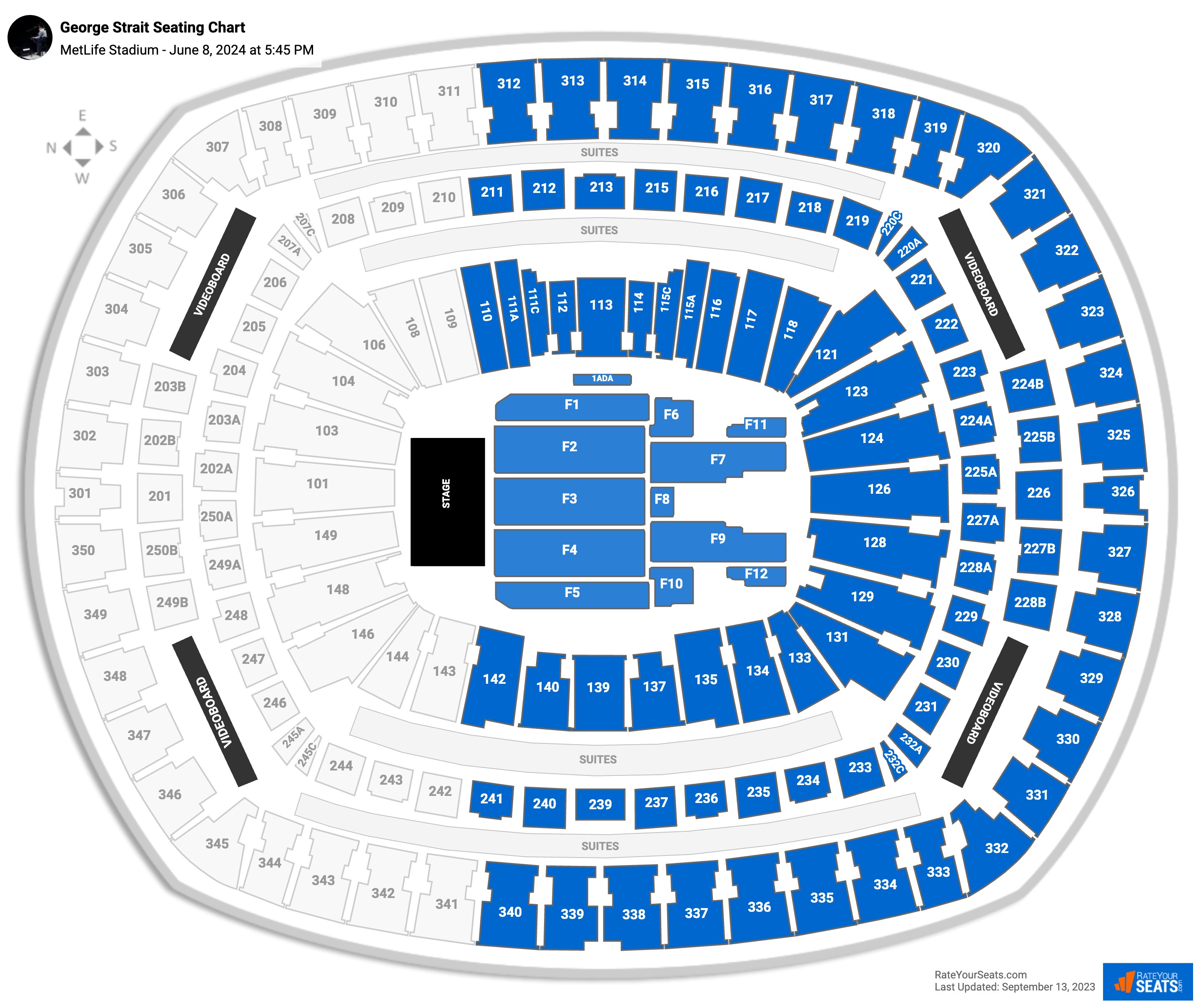 George Strait seating chart MetLife Stadium