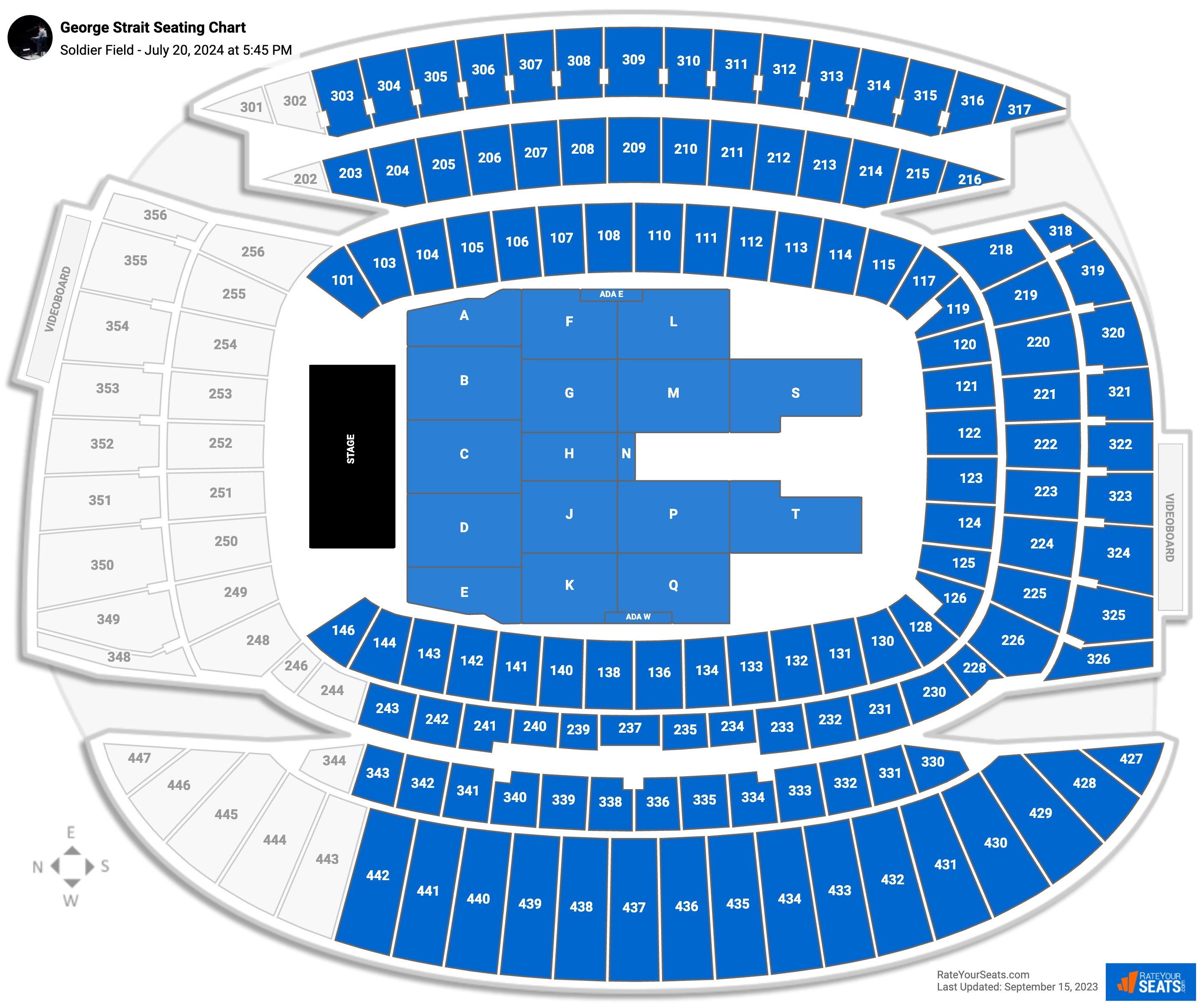 Soldier Field Concert Seating Chart - RateYourSeats.com