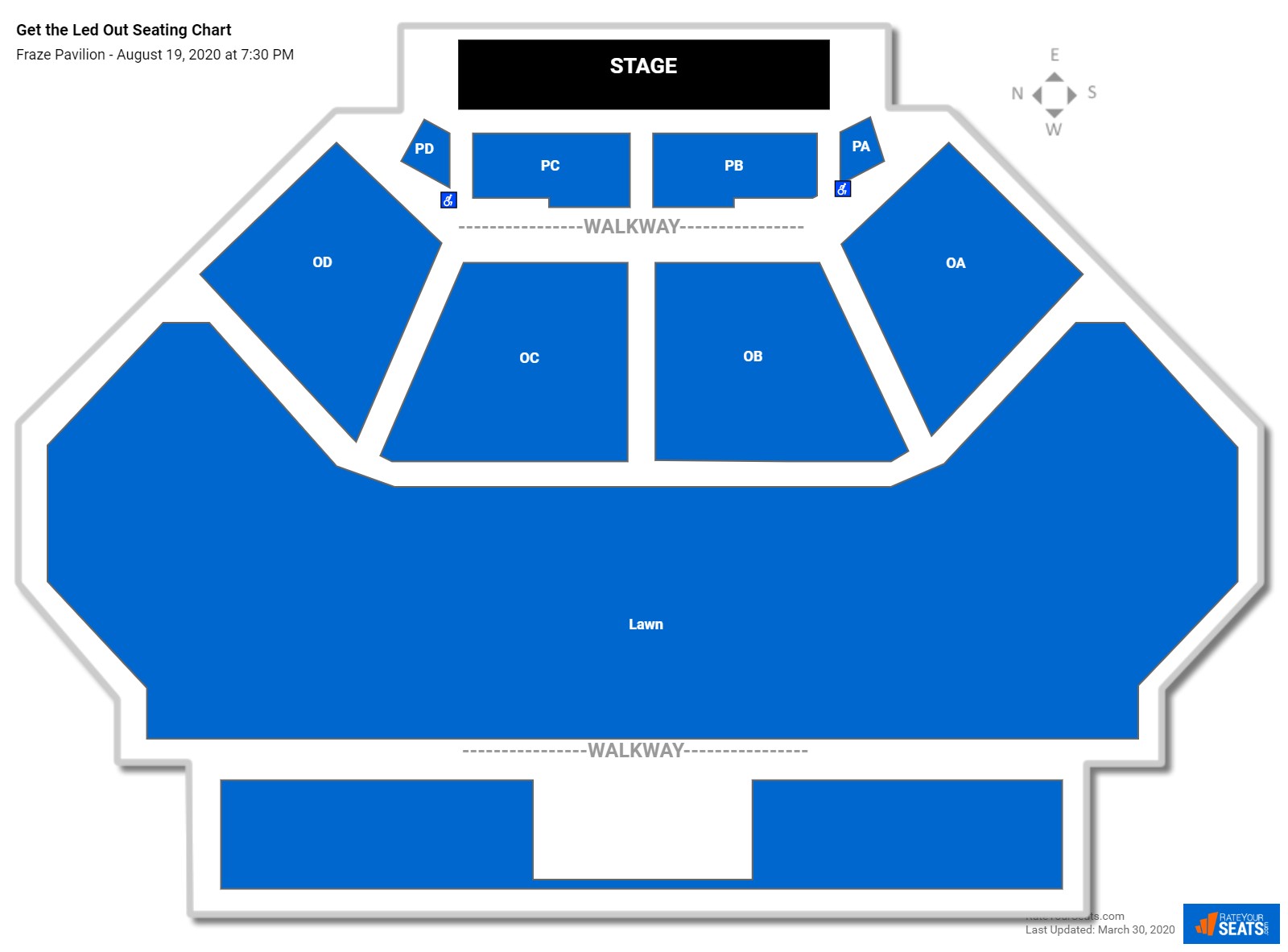 Get the Led Out seating chart Fraze Pavilion