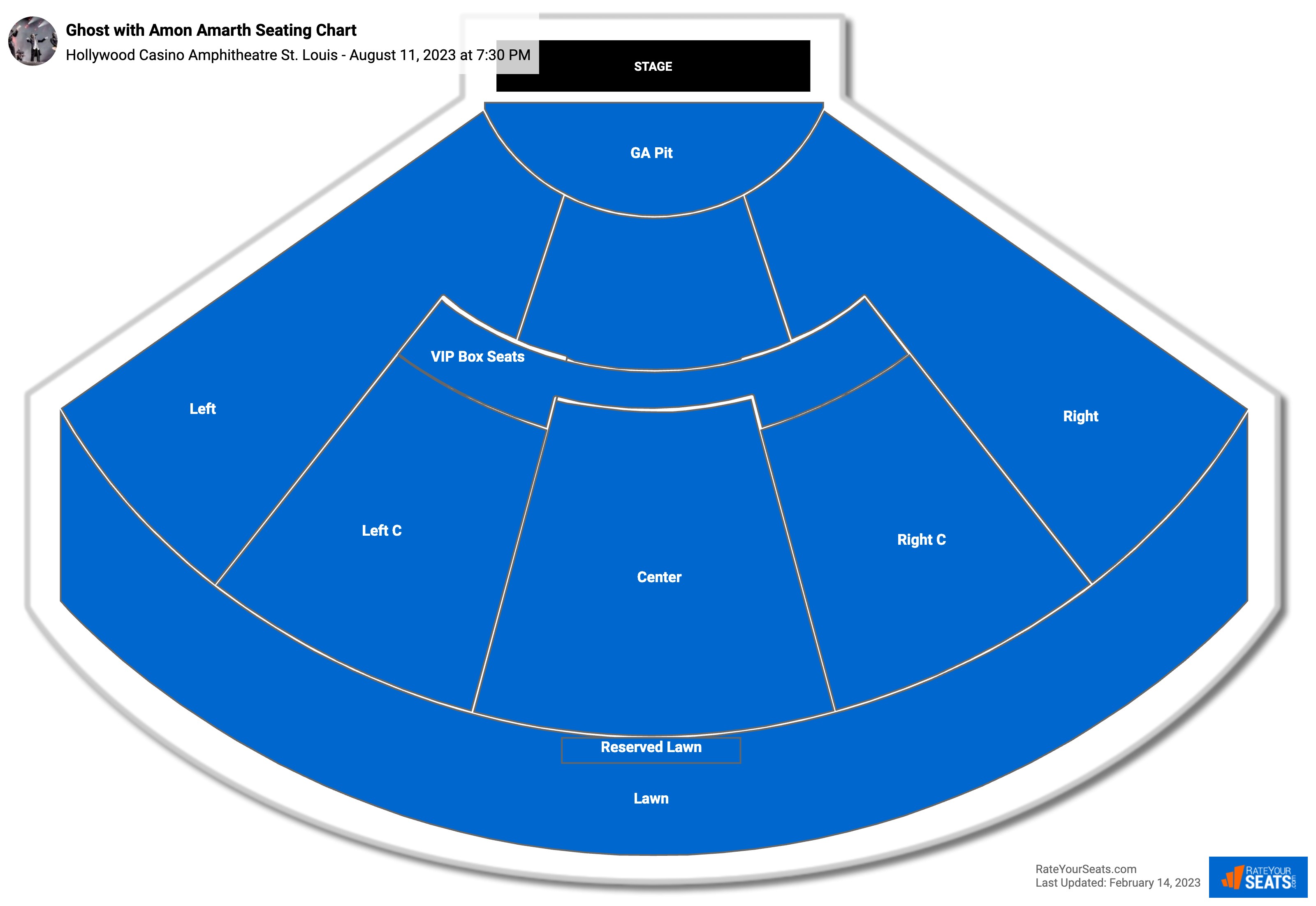 Ghost with Amon Amarth seating chart Hollywood Casino Amphitheatre St. Louis
