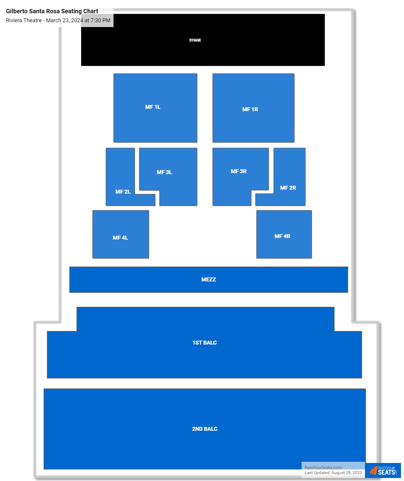 Gilberto Santa Rosa seating chart Riviera Theatre