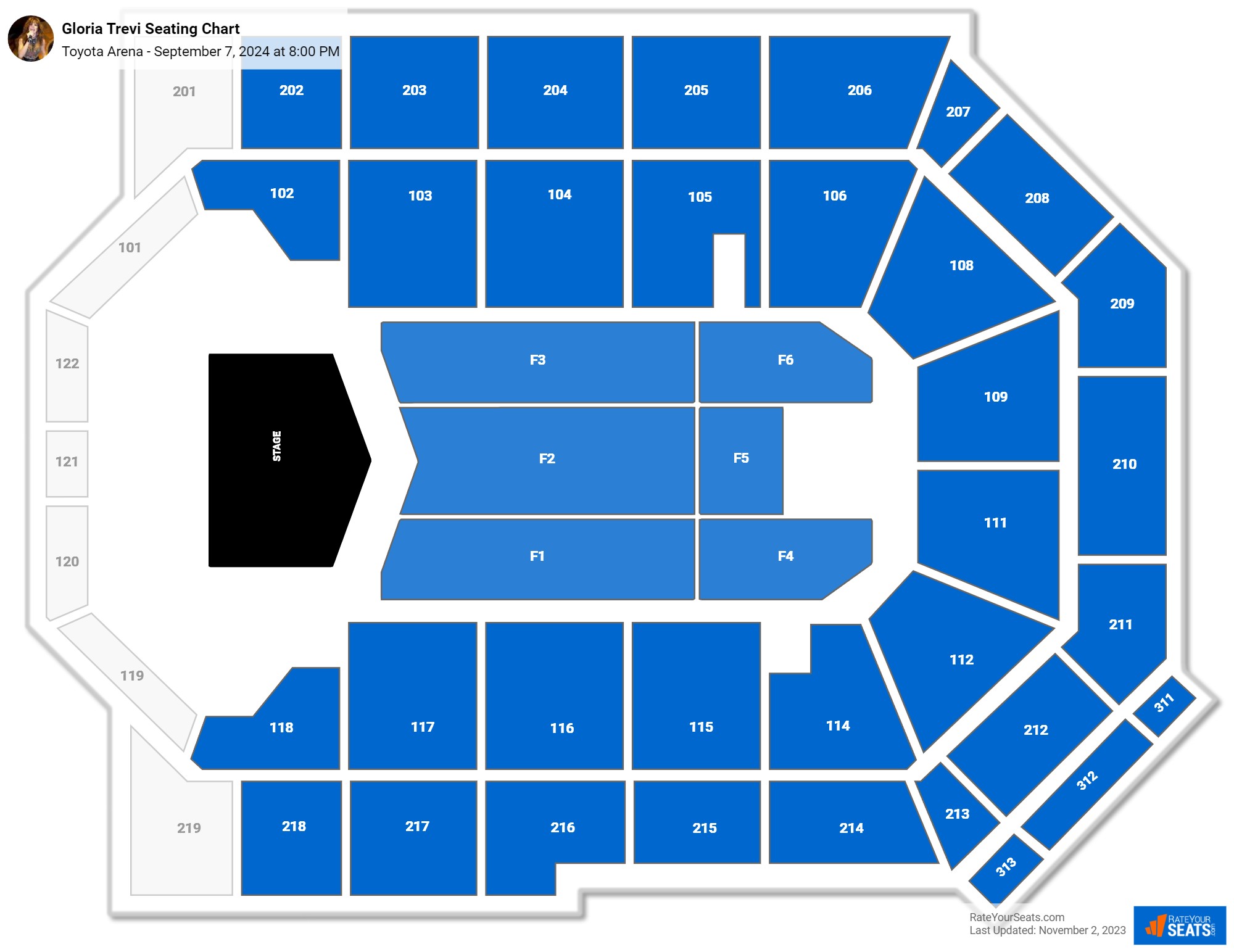 Toyota Arena Seating Chart - RateYourSeats.com