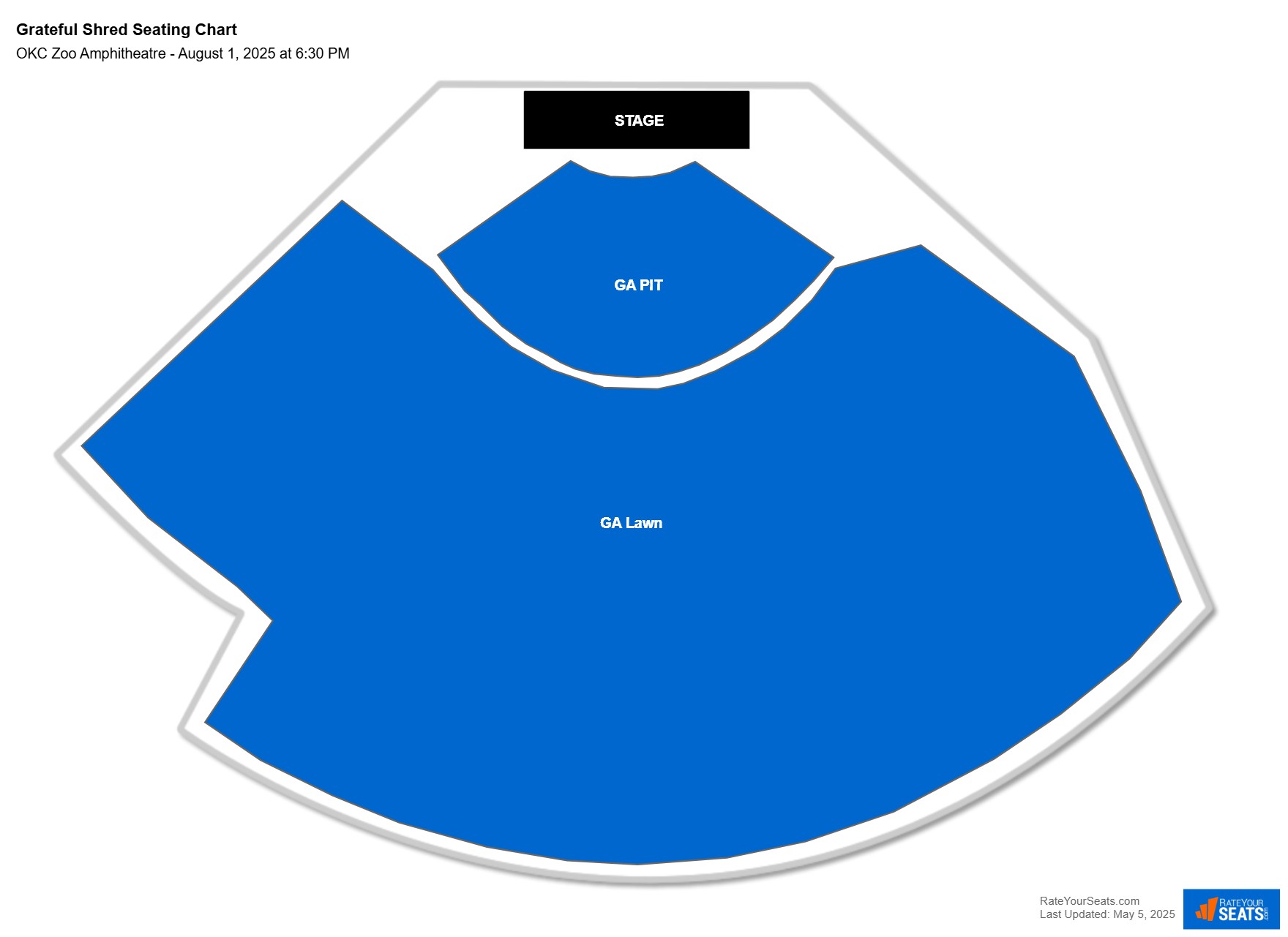 Grateful Shred seating chart OKC Zoo Amphitheatre