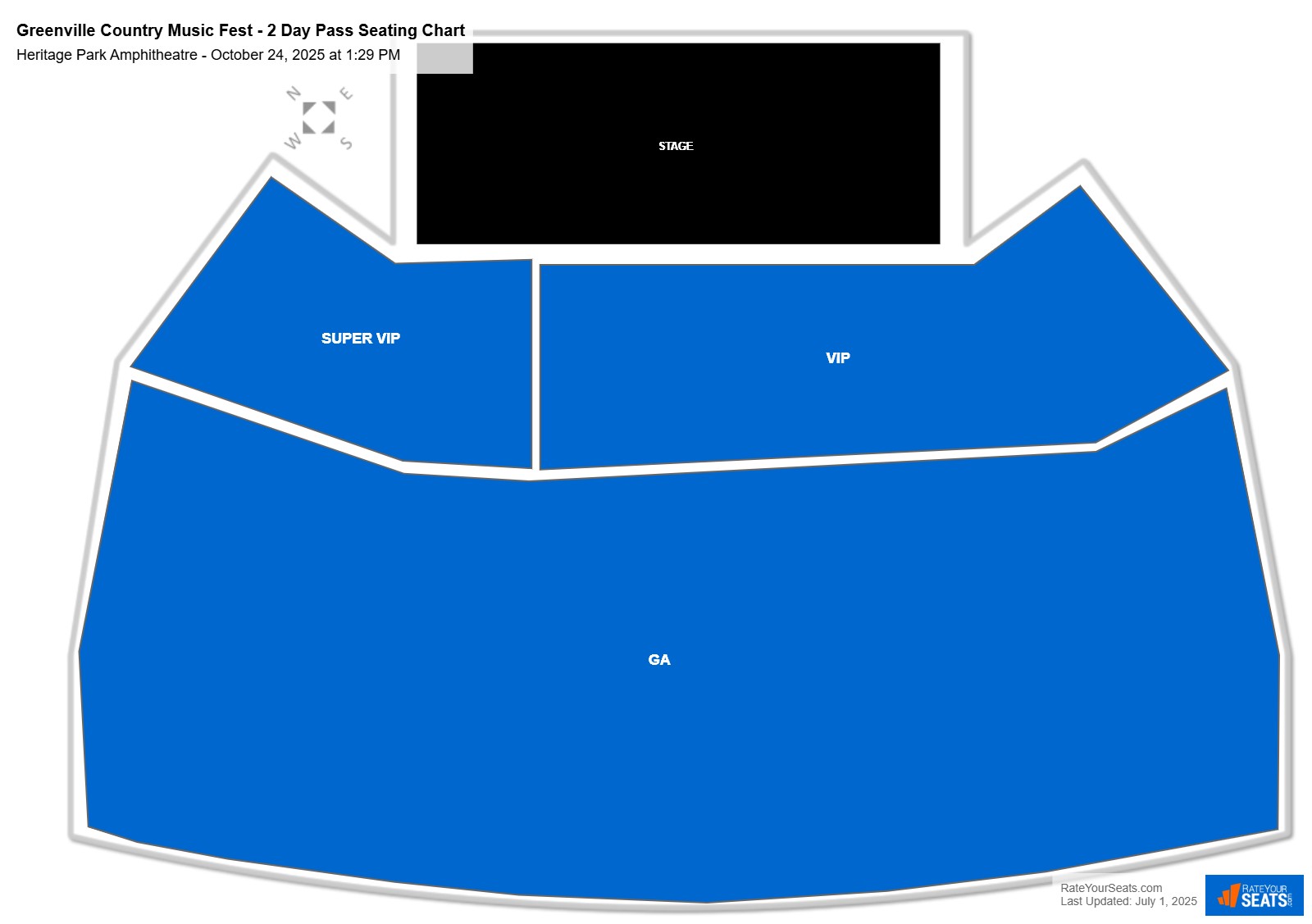 Greenville Country Music Fest - 2 Day Pass seating chart Heritage Park Amphitheatre