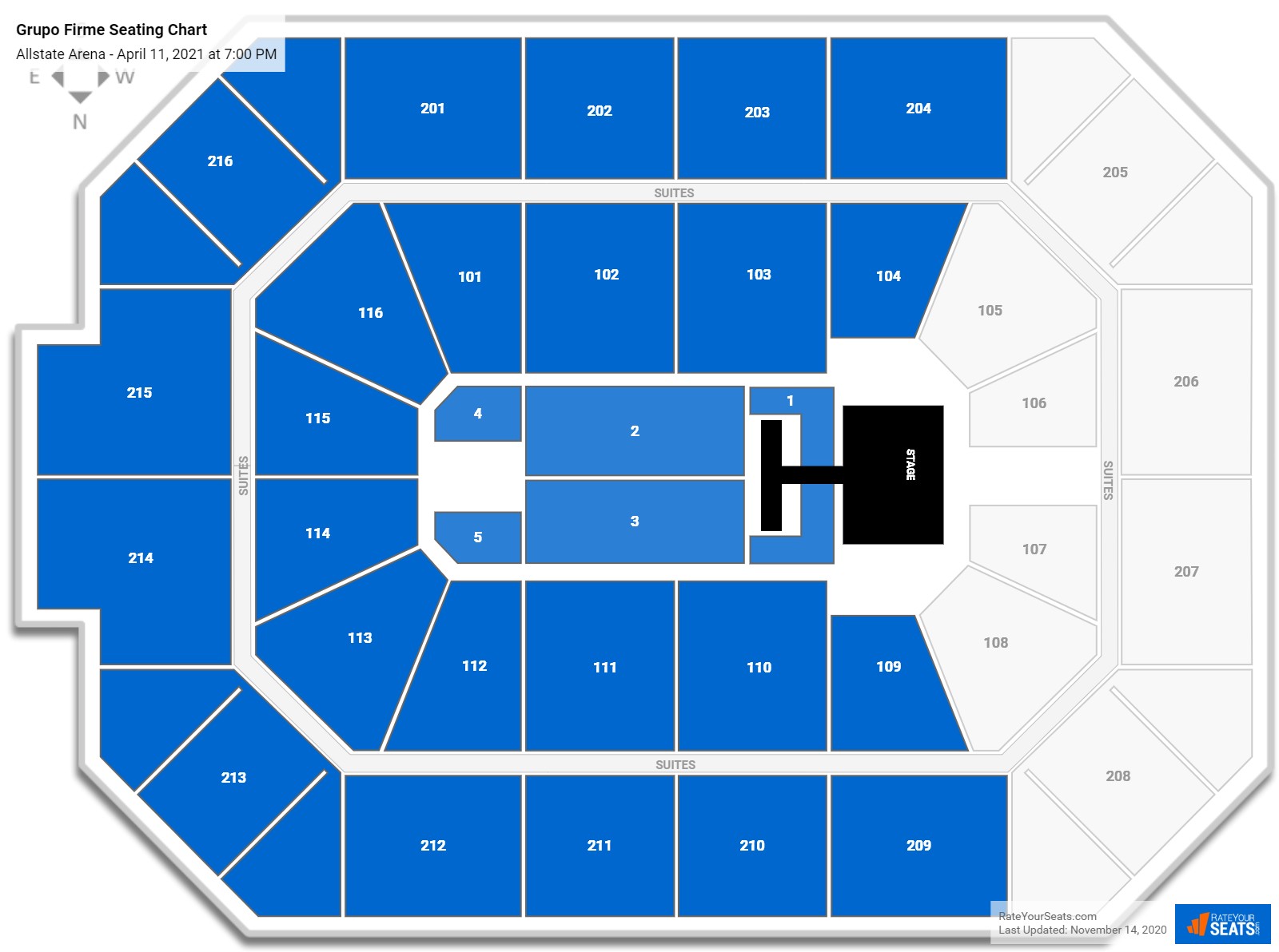 Grupo Firme seating chart Allstate Arena