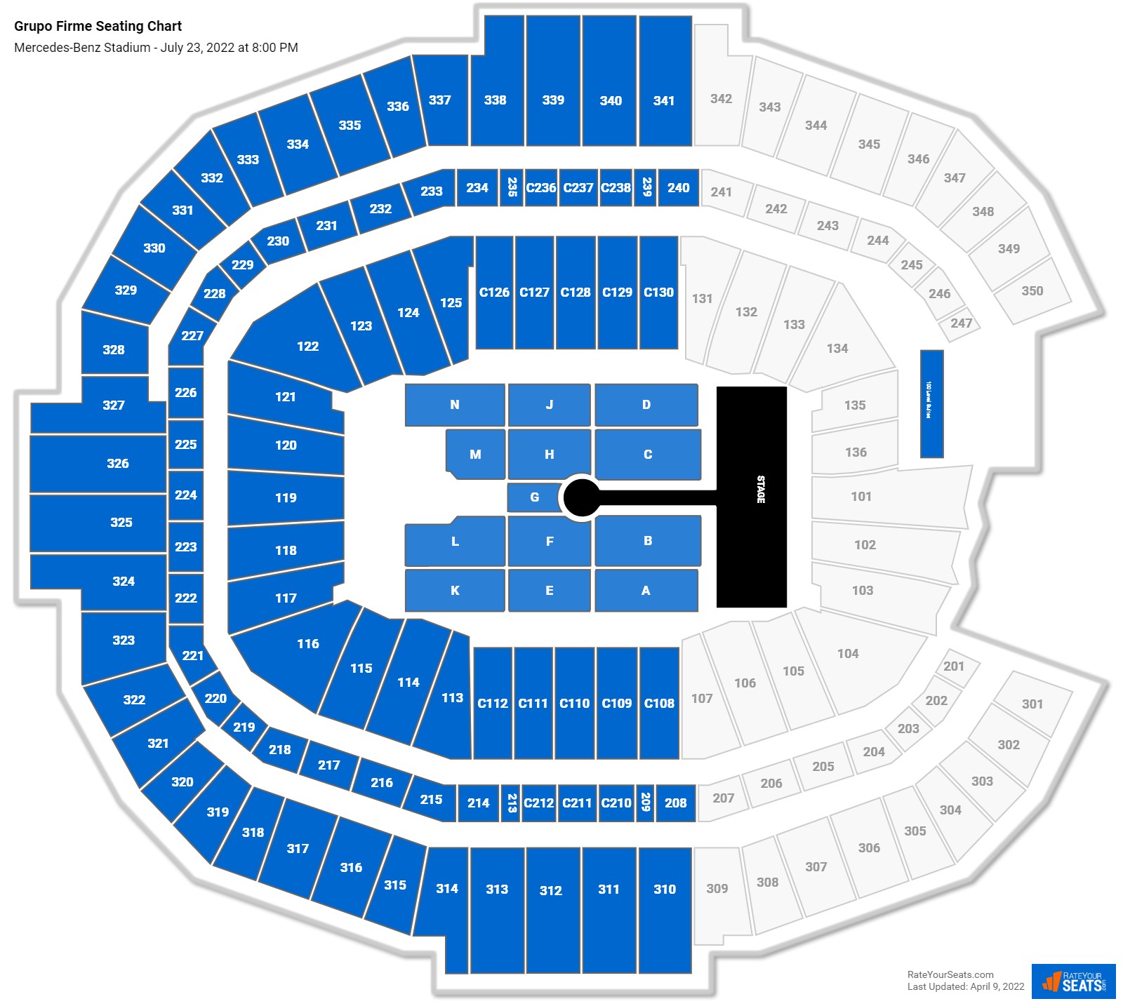 Grupo Firme seating chart Mercedes-Benz Stadium