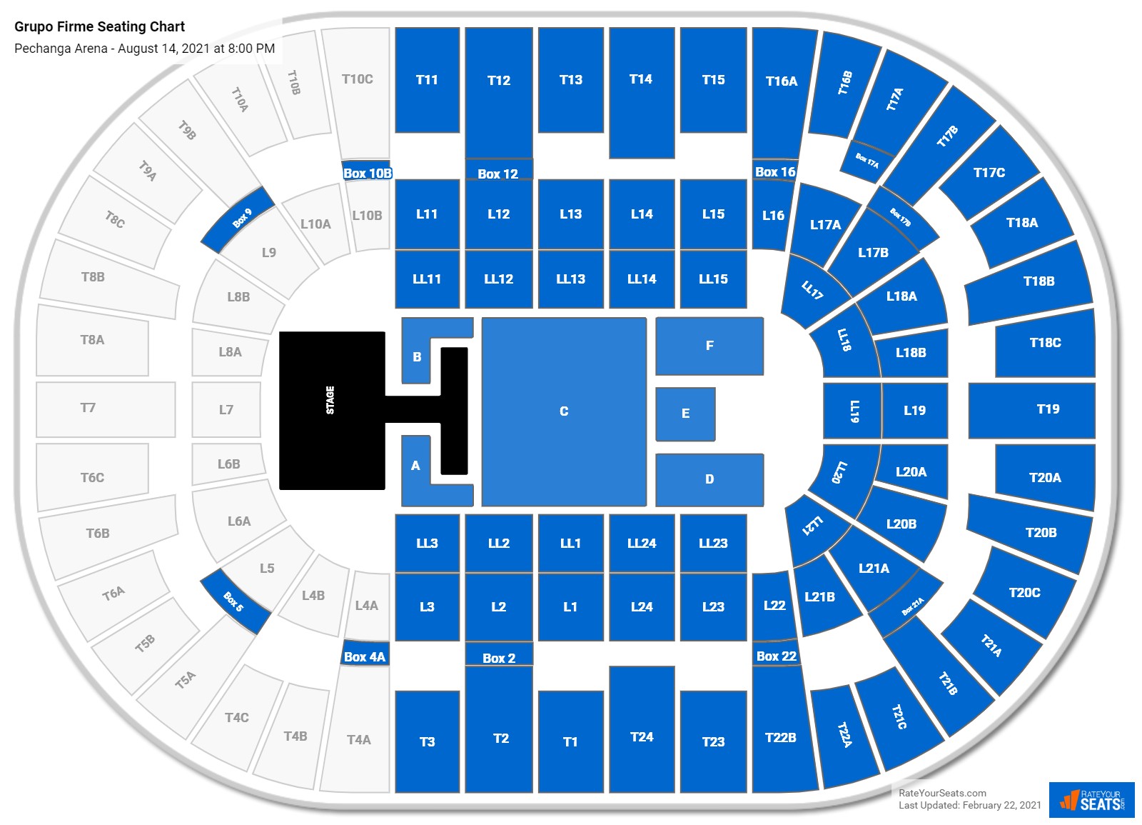 Grupo Firme seating chart Pechanga Arena
