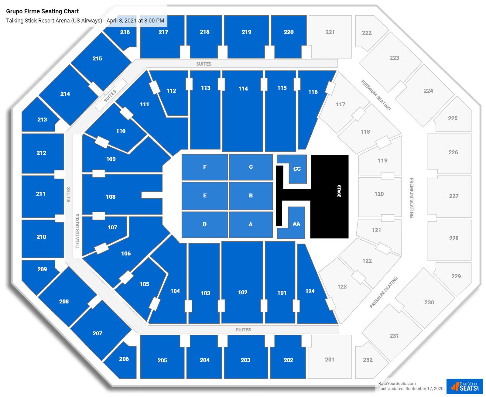 Grupo Firme seating chart Talking Stick Resort Arena (US Airways)