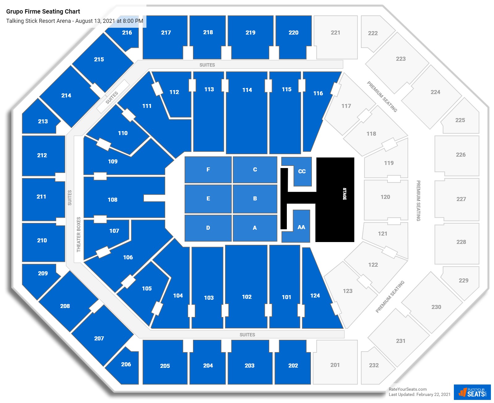 Grupo Firme seating chart Talking Stick Resort Arena