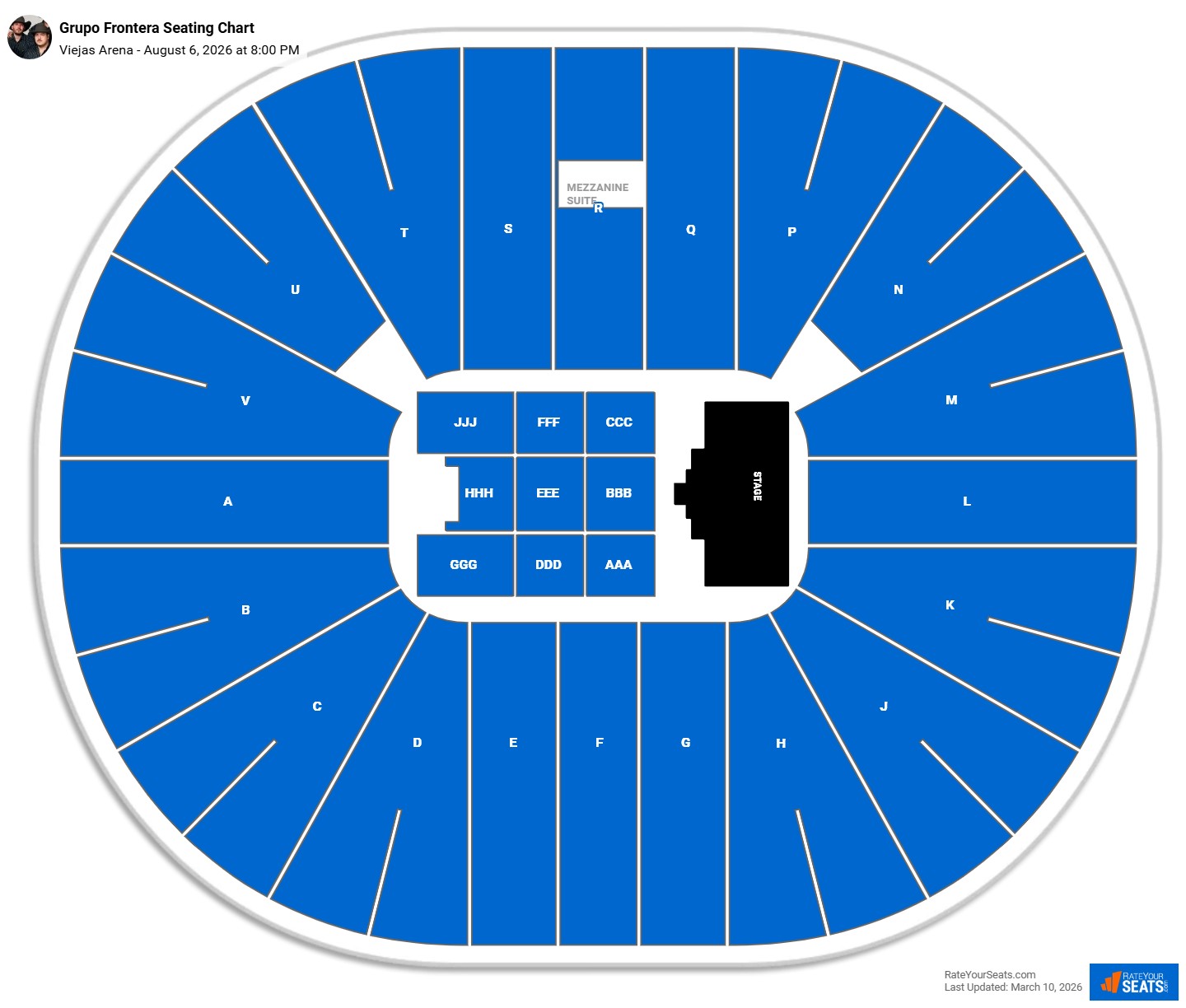 Grupo Frontera seating chart Viejas Arena