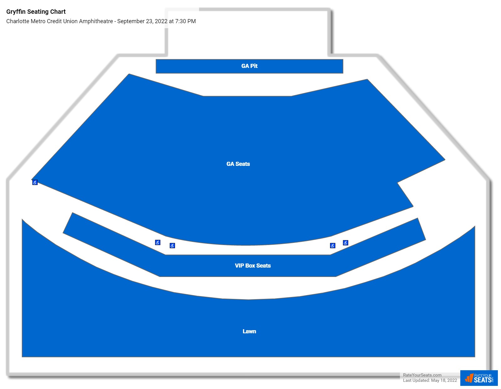 Gryffin seating chart Charlotte Metro Credit Union Amphitheatre