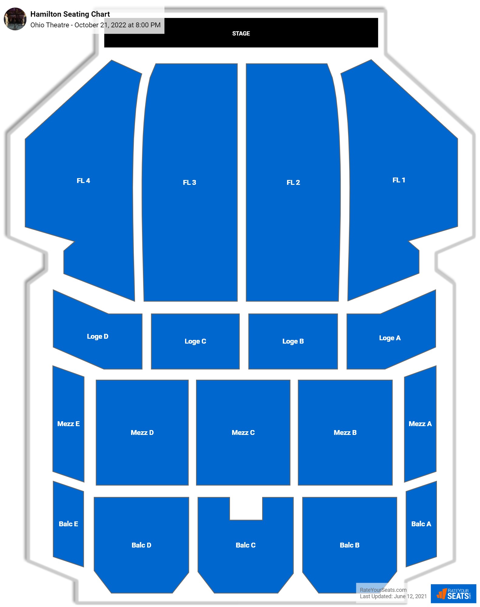 Ohio Theatre Seating Chart