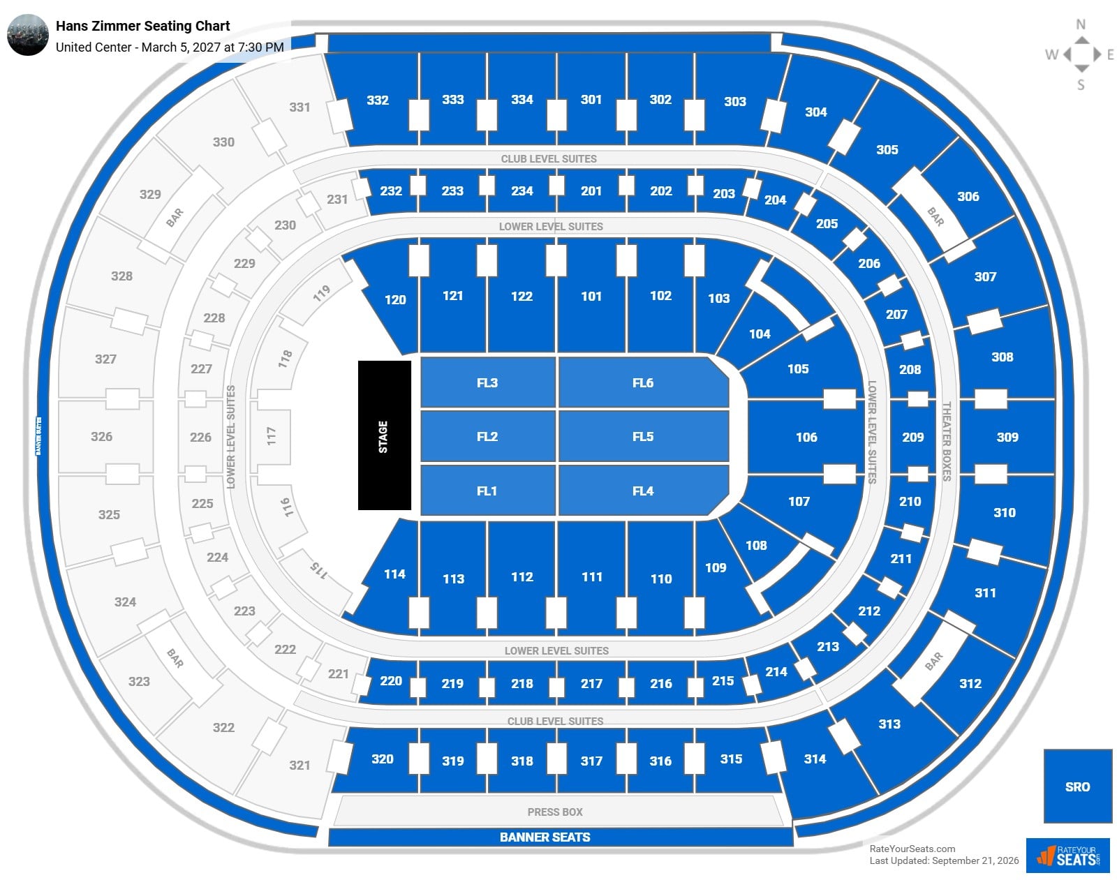 Hans Zimmer Seating Chart at United Center