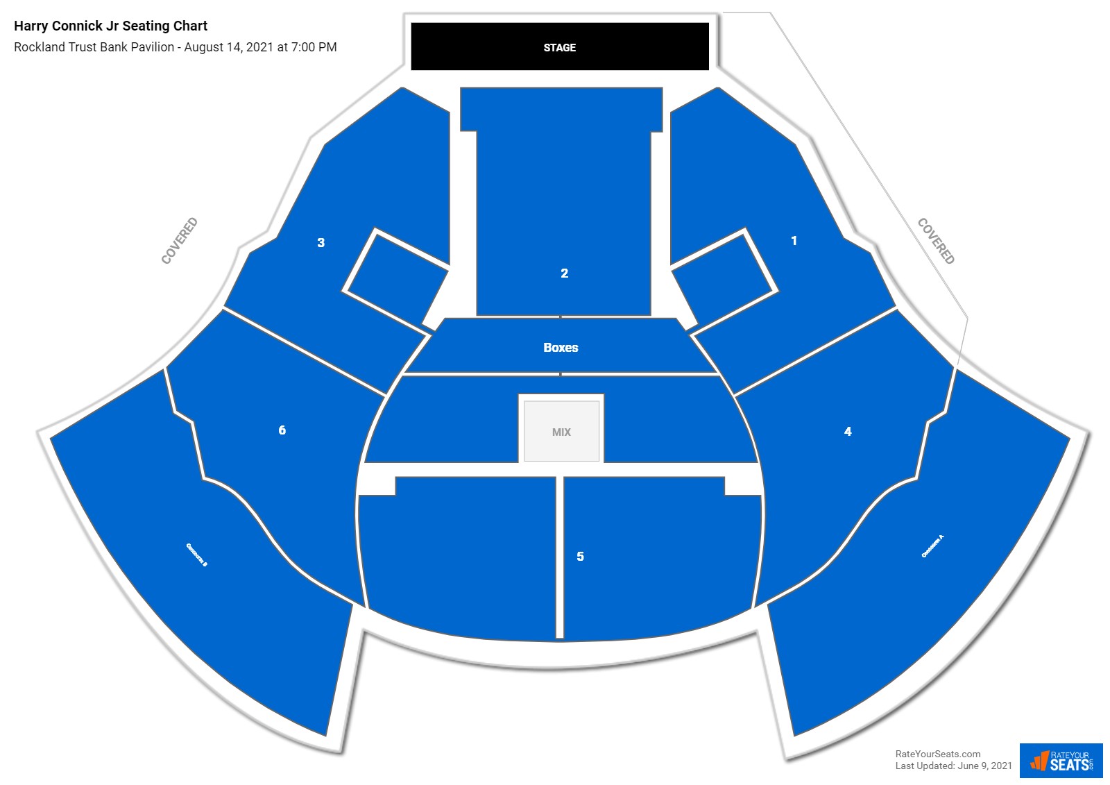 Harry Connick Jr seating chart Leader Bank Pavilion