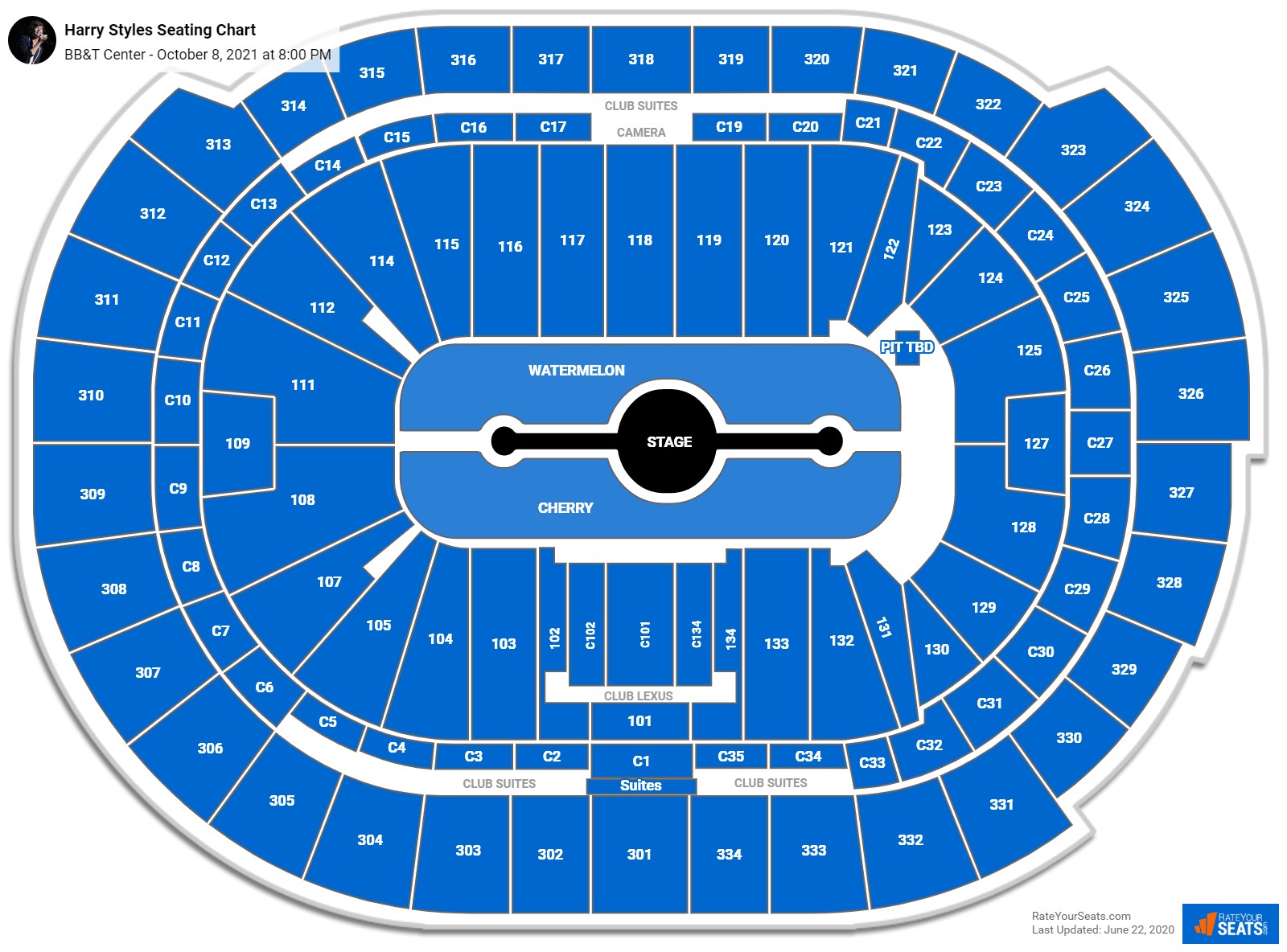 Harry Styles seating chart BB&T Center