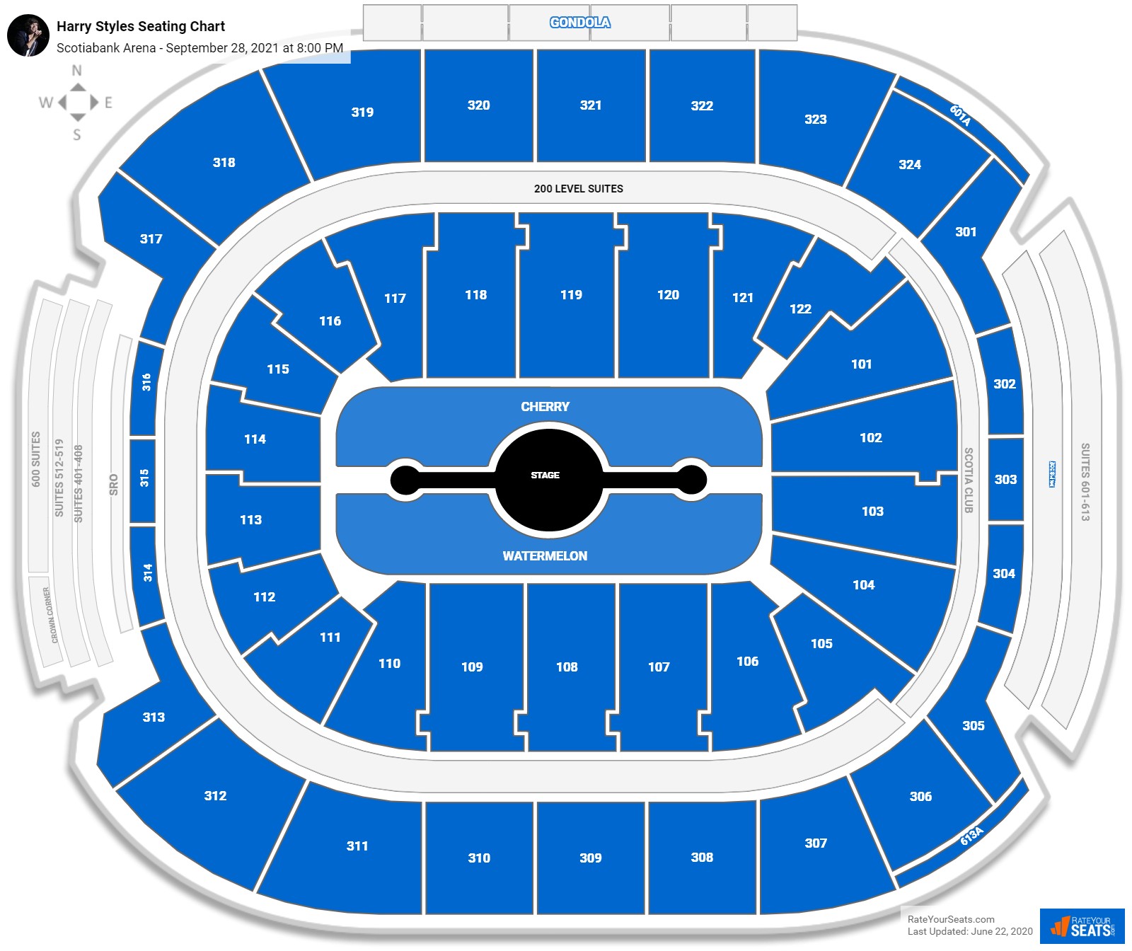 Harry Styles seating chart Scotiabank Arena