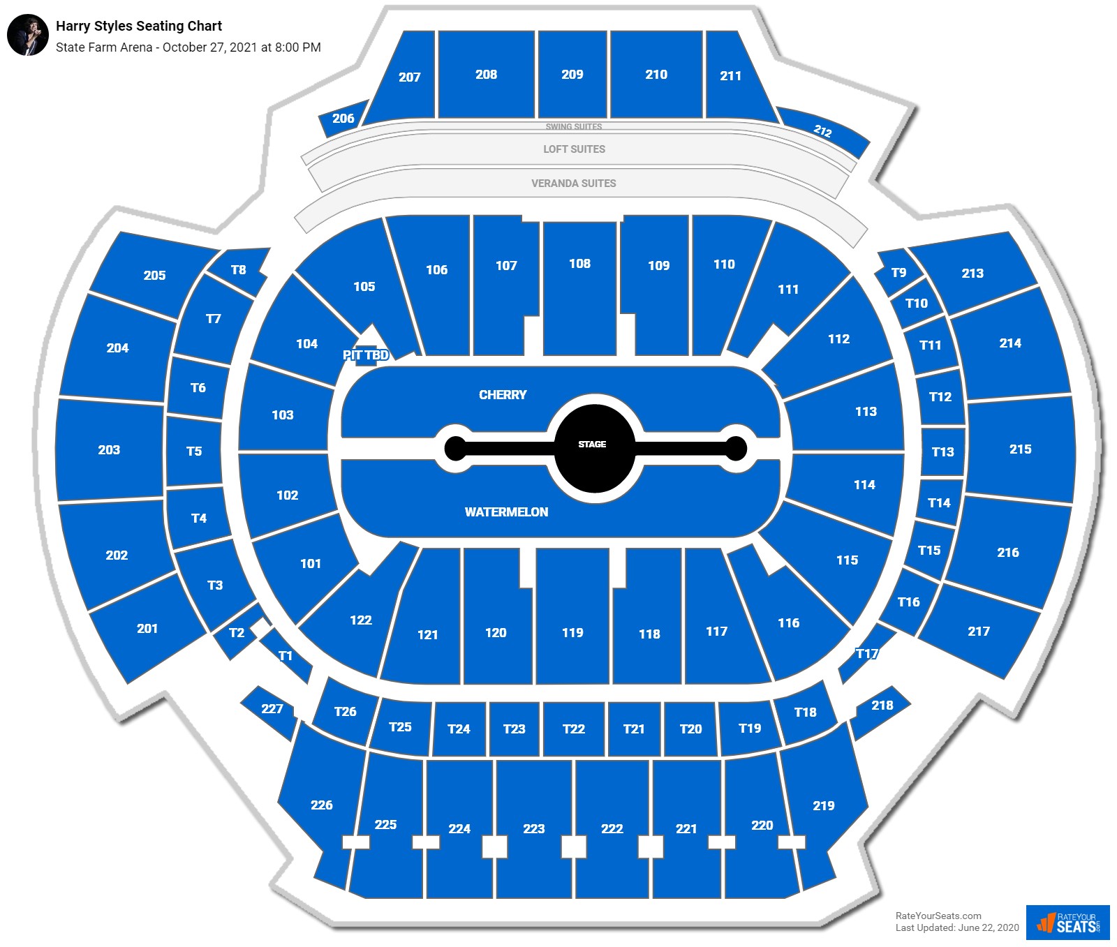 Harry Styles seating chart State Farm Arena