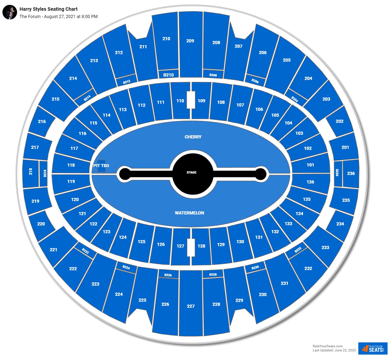 Harry Styles seating chart The Forum