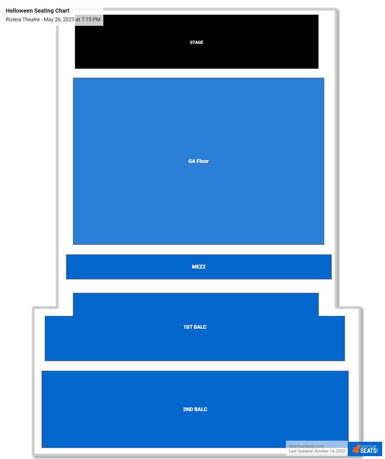 Helloween seating chart Riviera Theatre