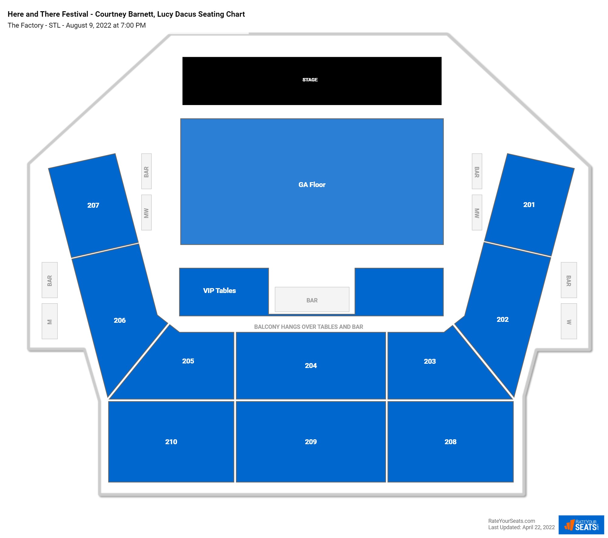 Here and There Festival - Courtney Barnett, Lucy Dacus seating chart The Factory - STL