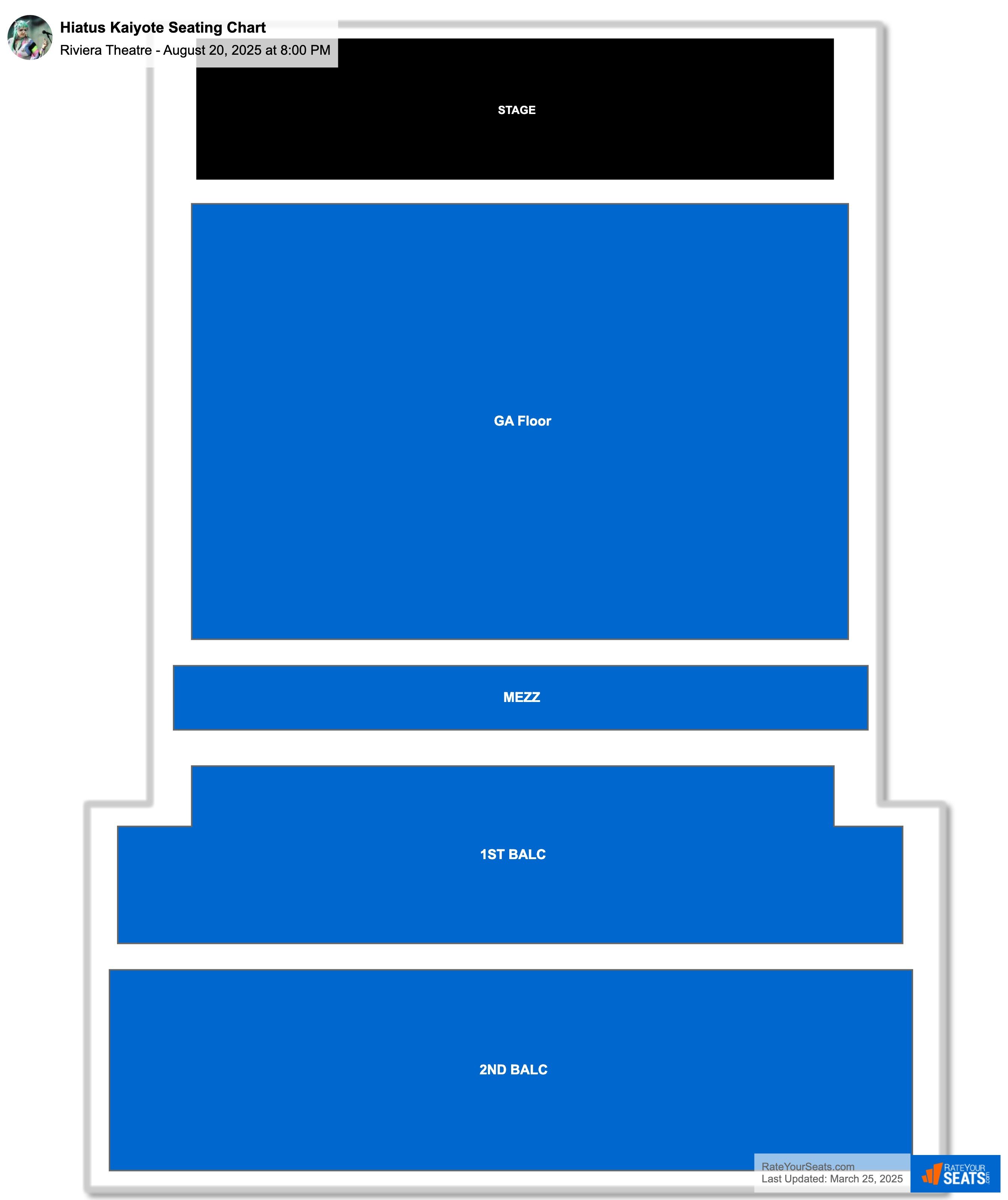 Hiatus Kaiyote seating chart Riviera Theatre