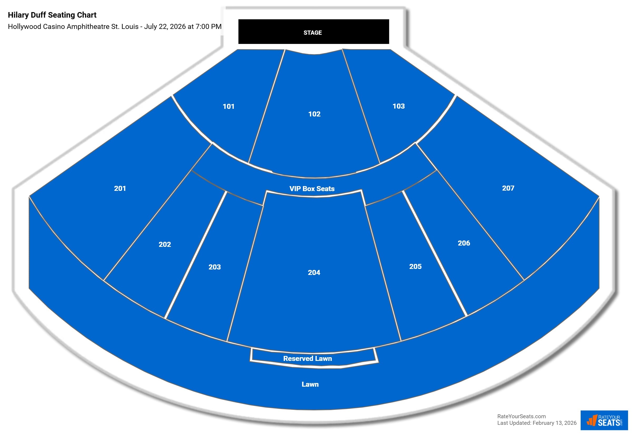 Hilary Duff seating chart Hollywood Casino Amphitheatre St. Louis
