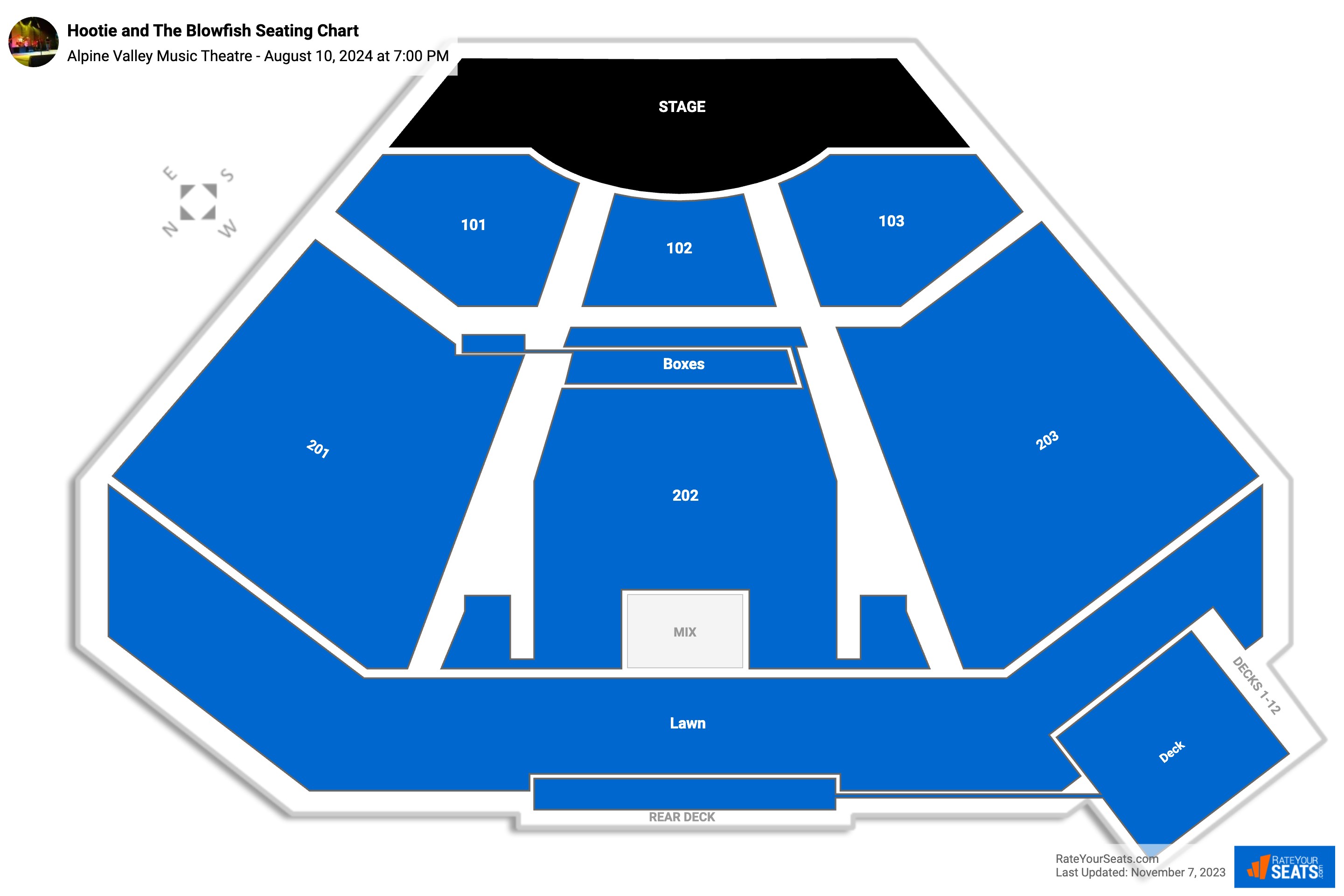 Alpine Valley Music Theatre Seating Chart