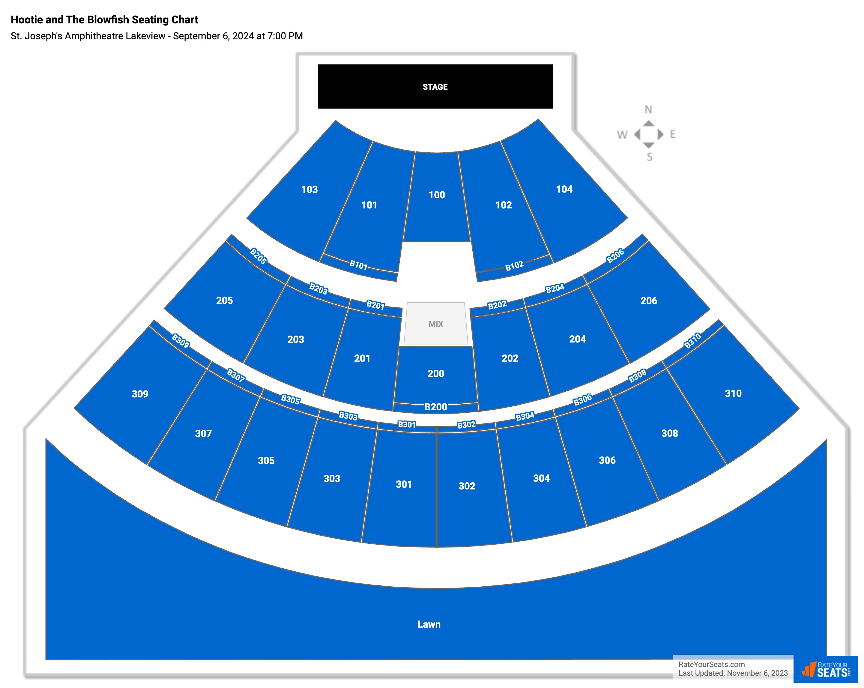 St. Joseph's Amphitheatre Lakeview Seating Chart