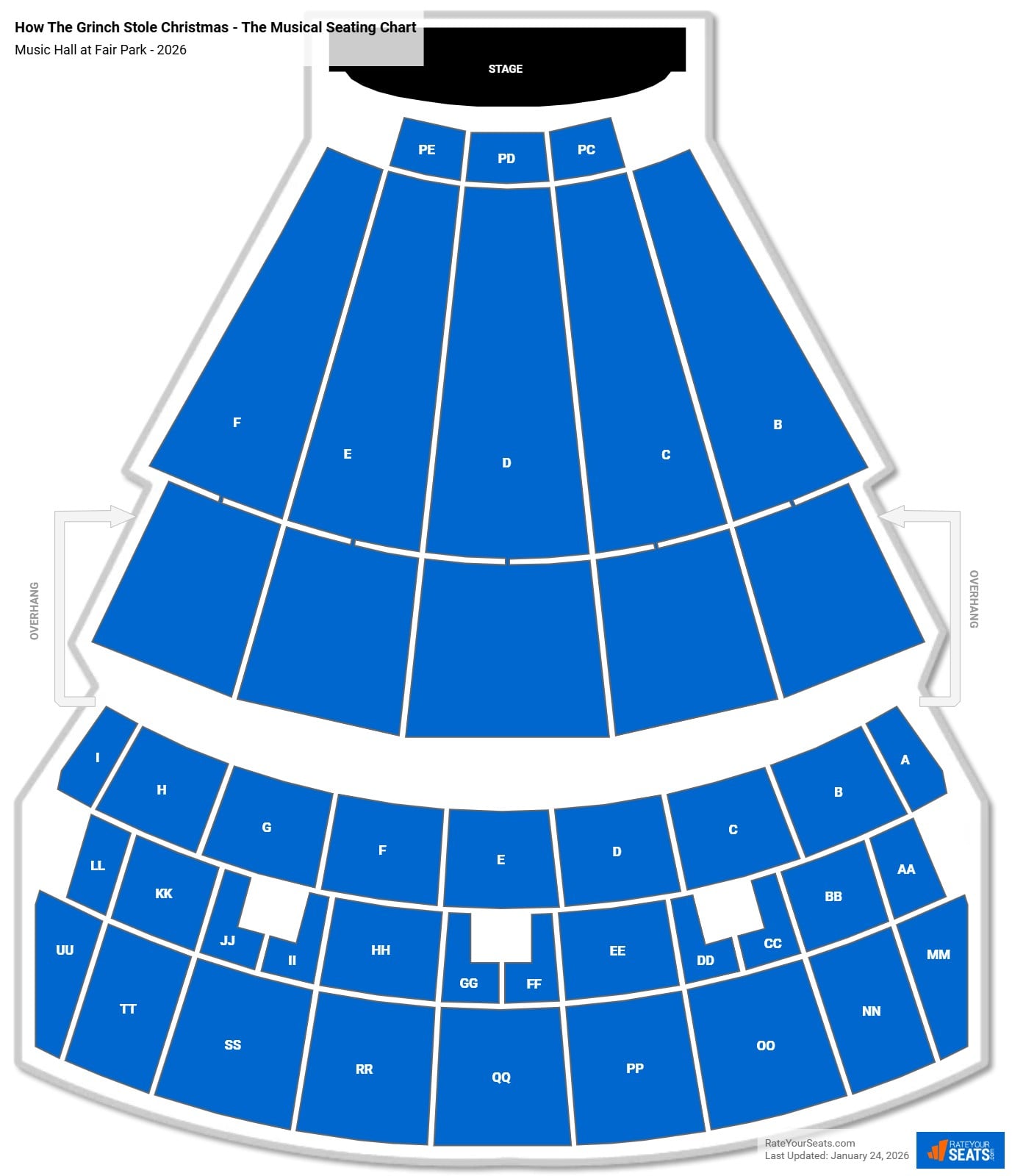 How The Grinch Stole Christmas - The Musical seating chart Music Hall at Fair Park