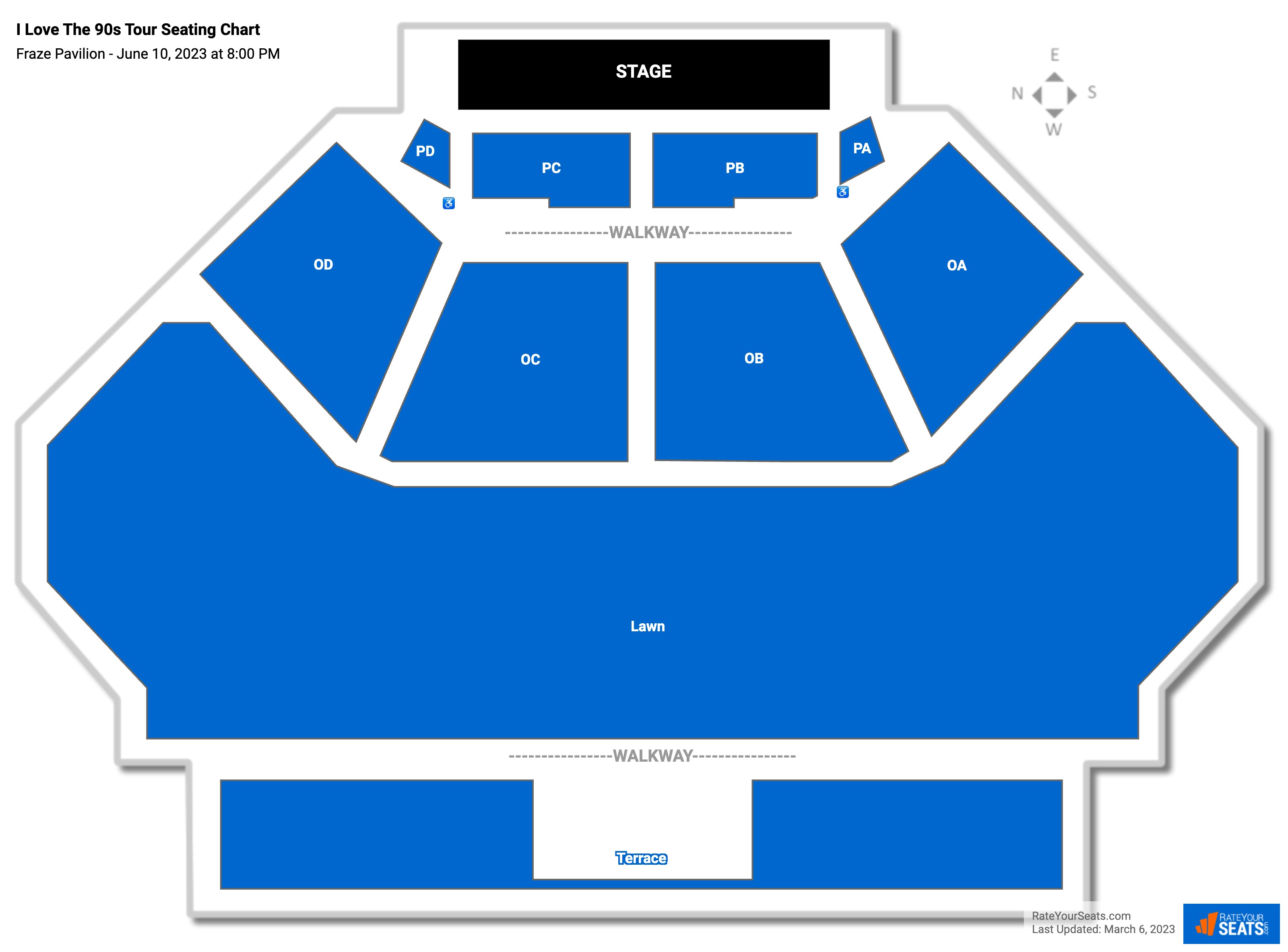I Love The 90s Tour seating chart Fraze Pavilion