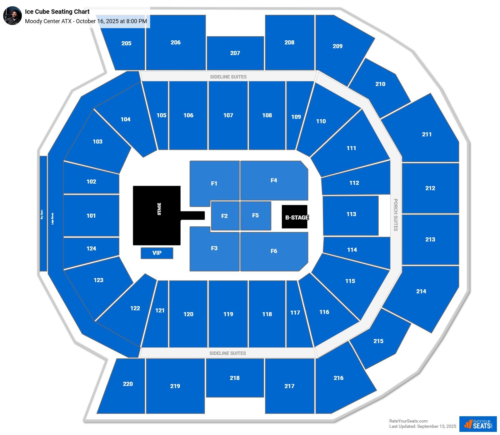 Ice Cube seating chart Moody Center ATX
