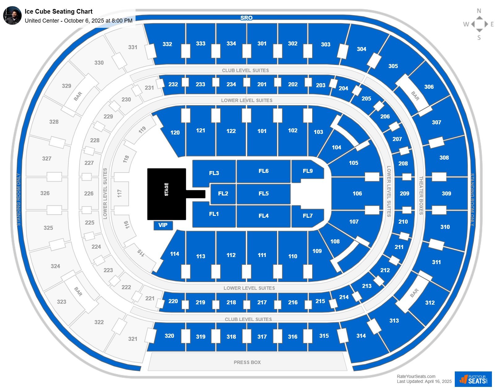 Ice Cube seating chart United Center