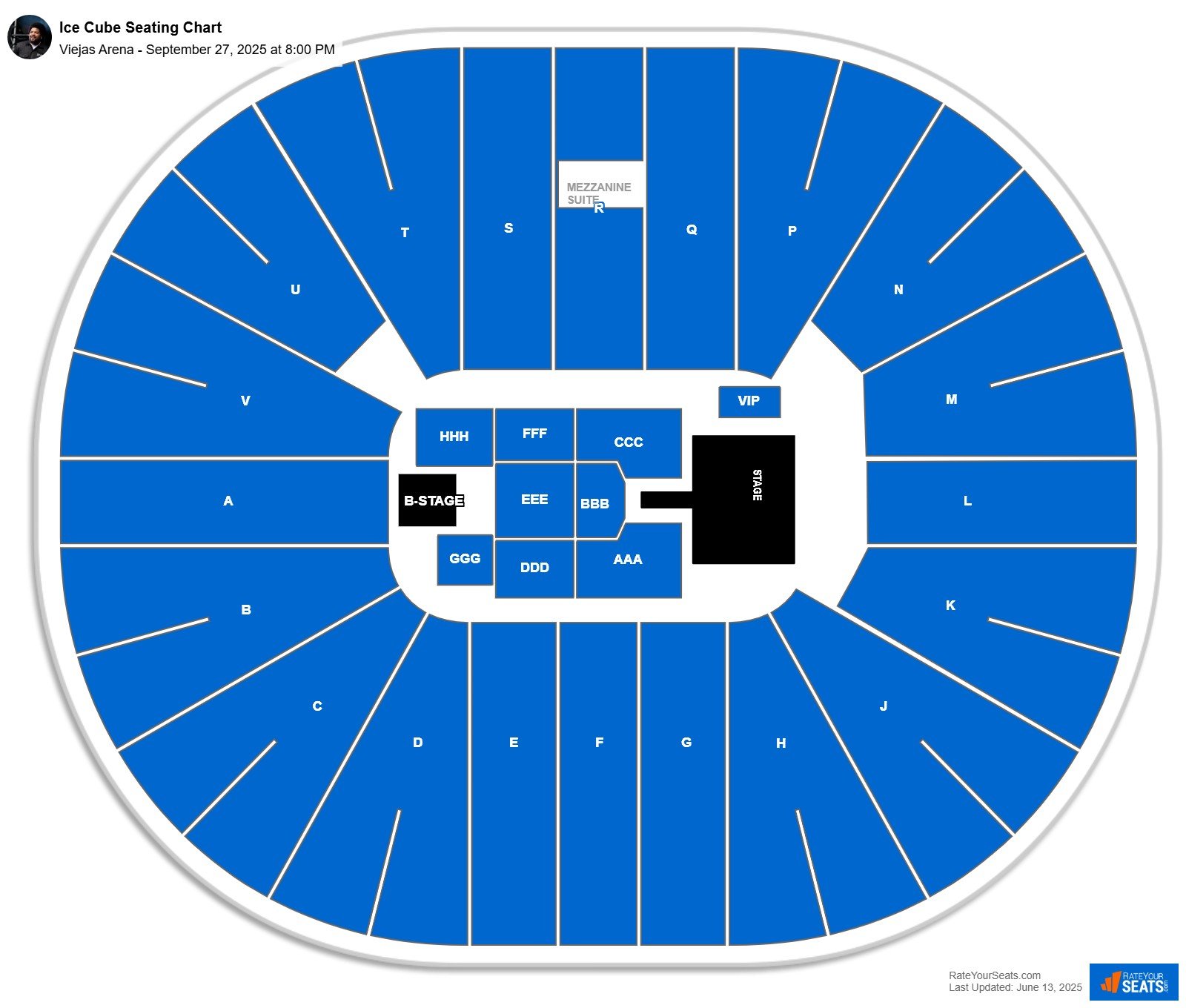 Ice Cube seating chart Viejas Arena