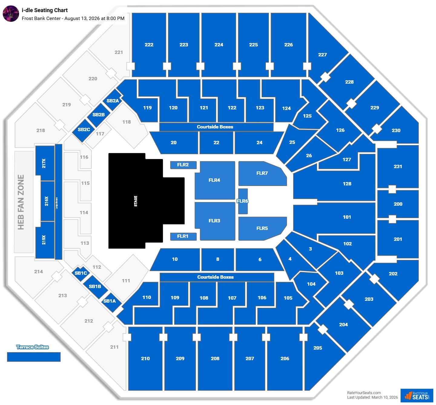 i-dle seating chart Frost Bank Center