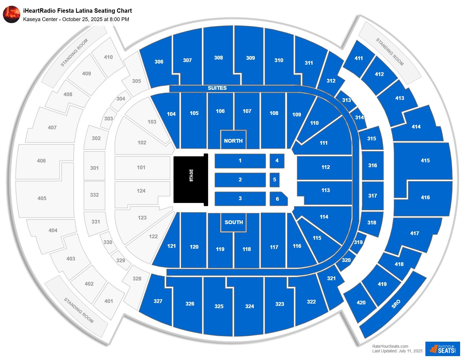 iHeartRadio Fiesta Latina seating chart Kaseya Center