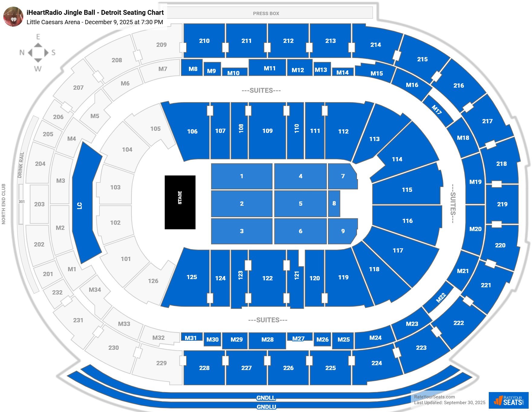 iHeartRadio Jingle Ball - Detroit seating chart Little Caesars Arena