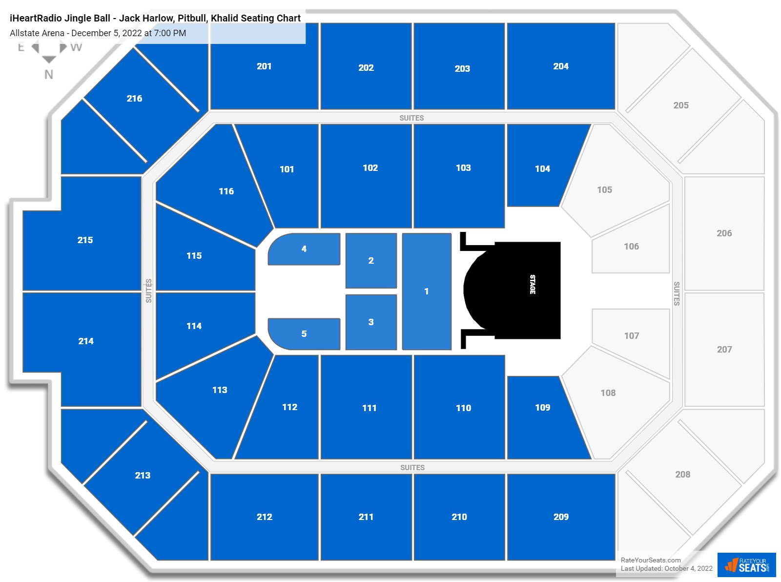 iHeartRadio Jingle Ball - Jack Harlow, Pitbull, Khalid seating chart Allstate Arena