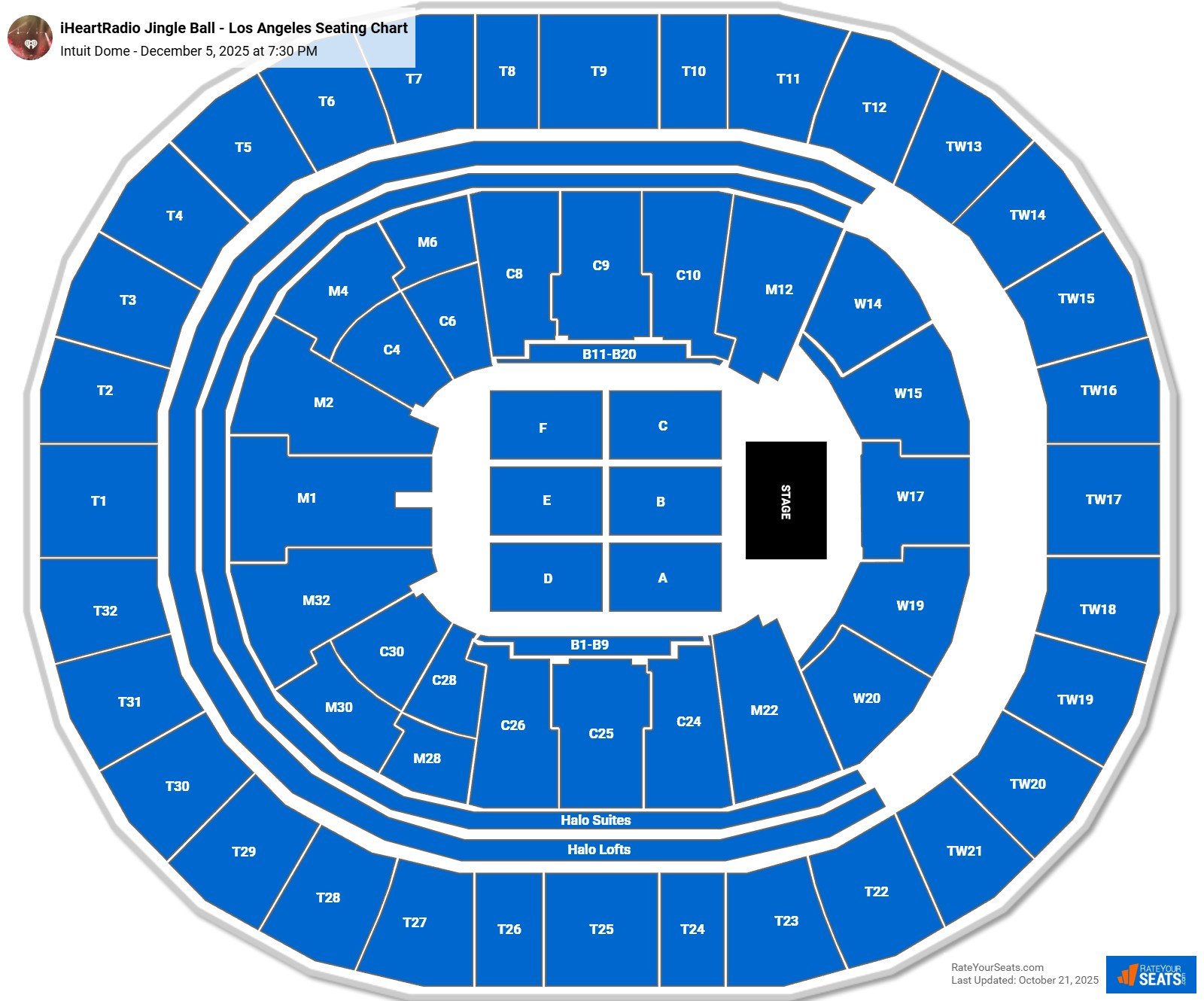 iHeartRadio Jingle Ball - Los Angeles seating chart Intuit Dome