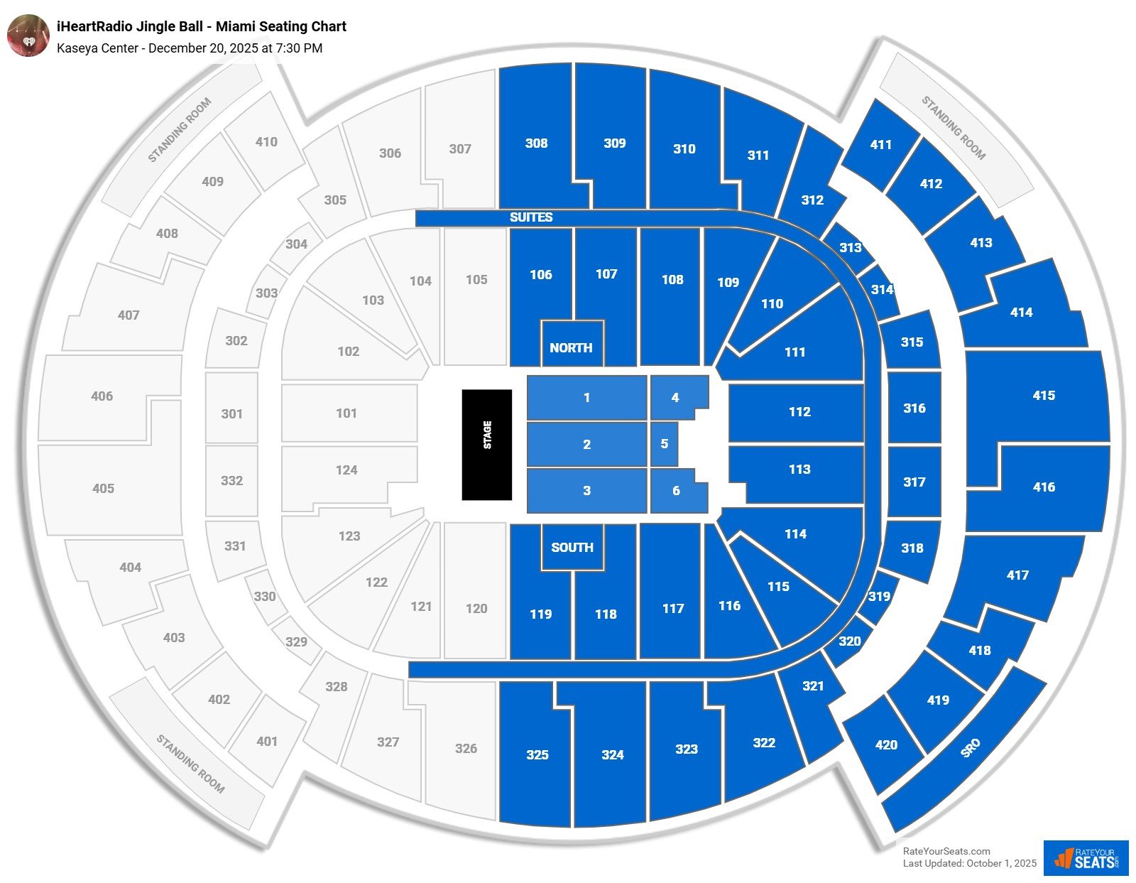 iHeartRadio Jingle Ball - Miami seating chart Kaseya Center