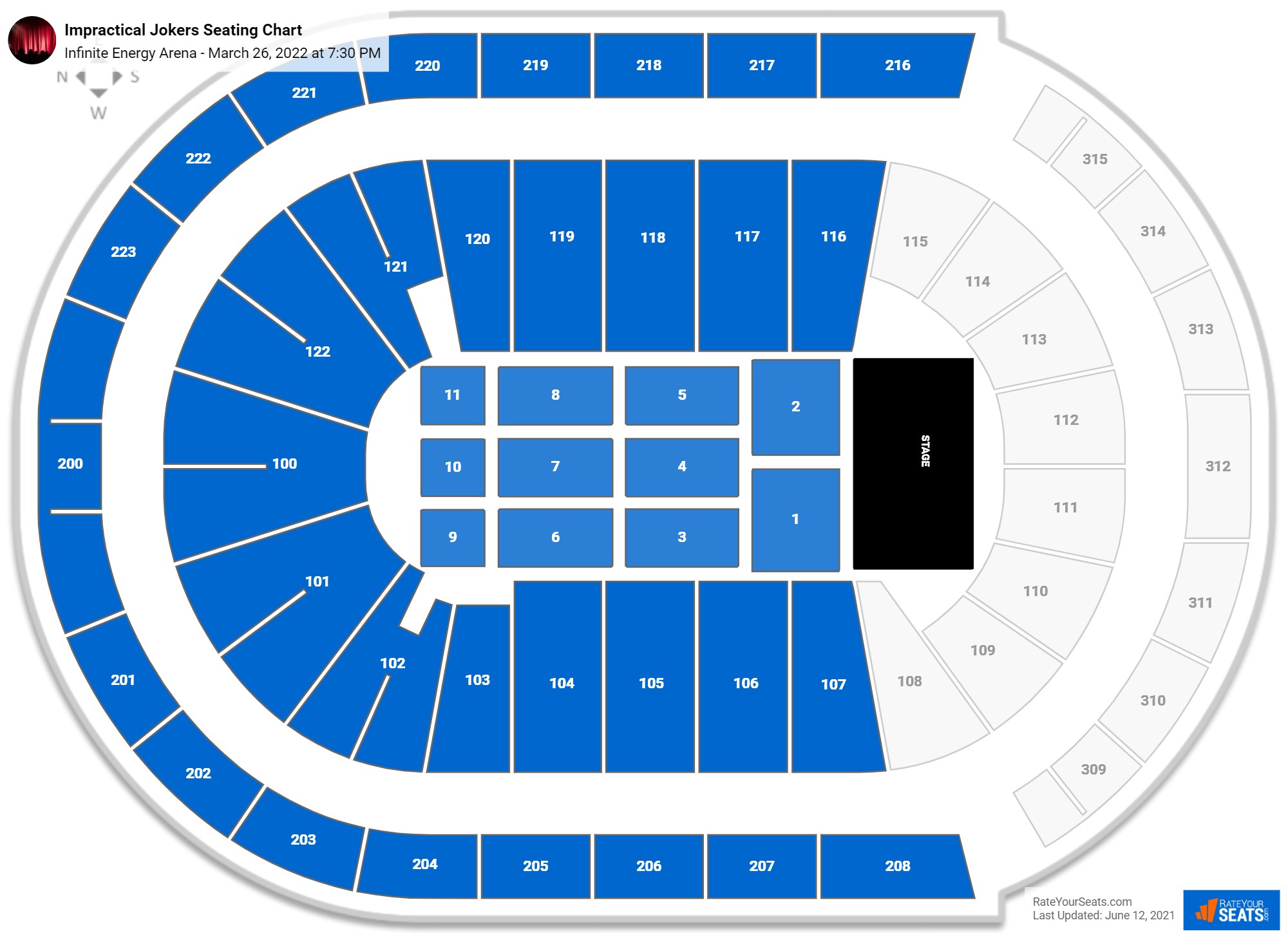 Infinite Energy Arena Seating Chart
