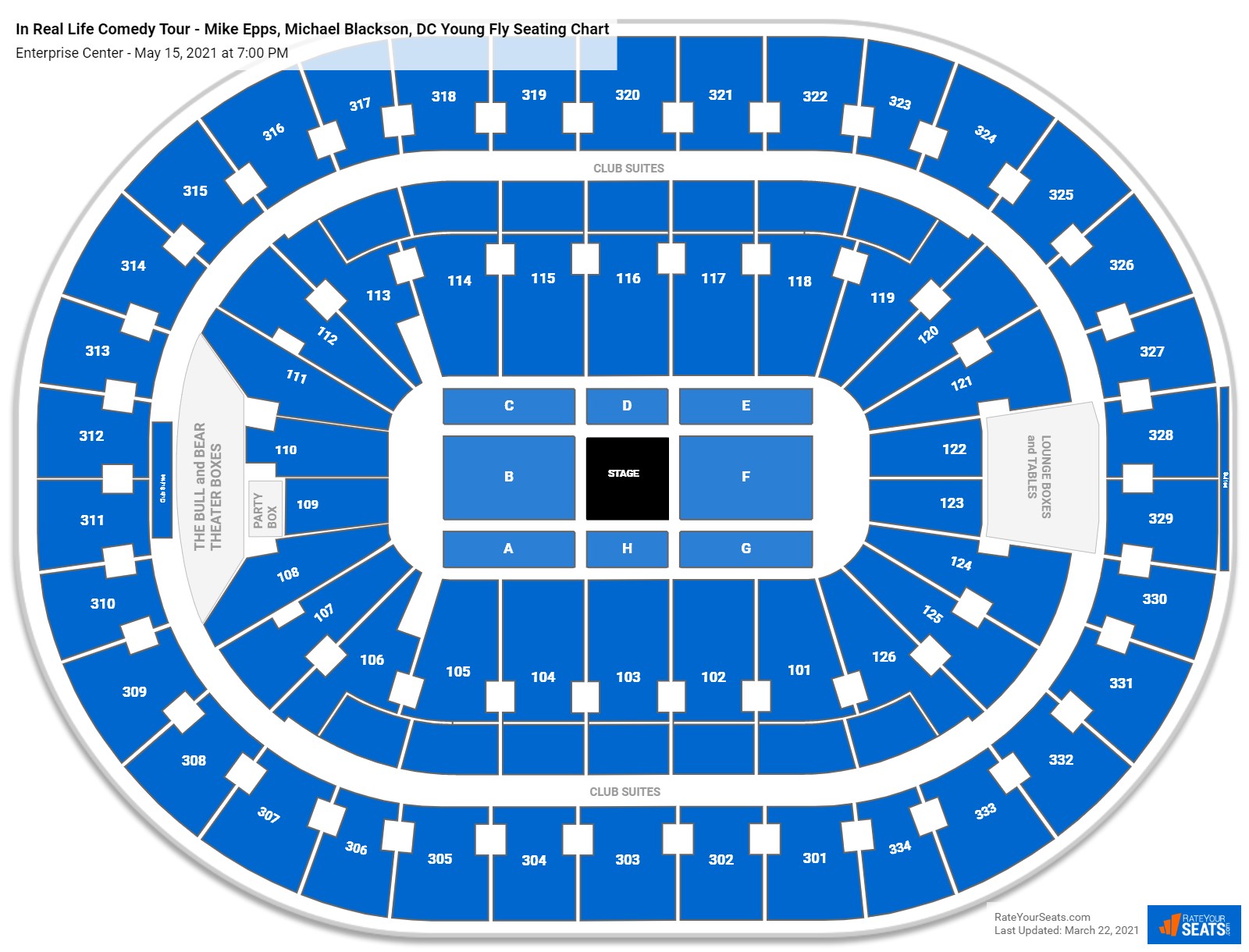 In Real Life Comedy Tour - Mike Epps, Michael Blackson, DC Young Fly seating chart Enterprise Center