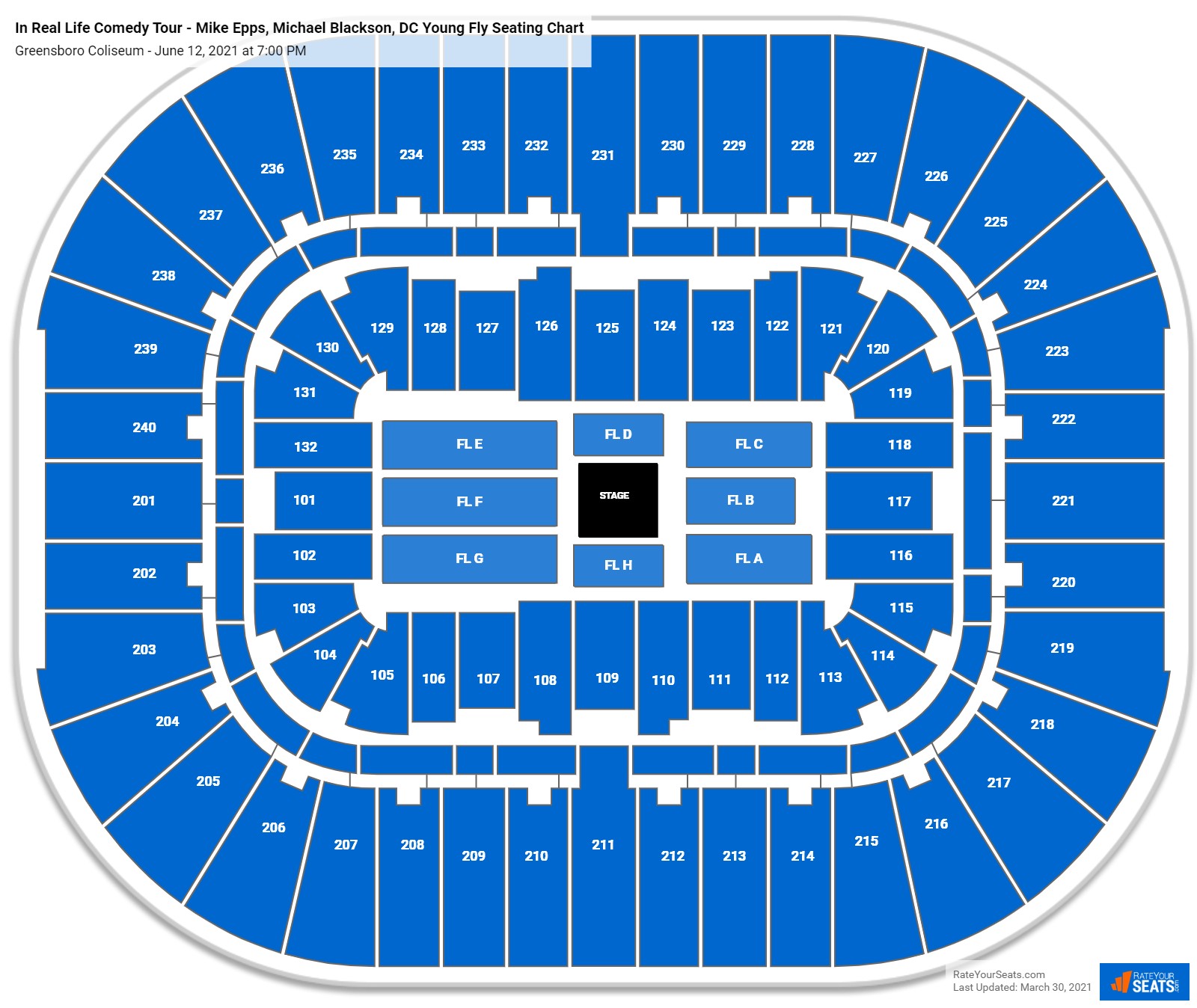 In Real Life Comedy Tour - Mike Epps, Michael Blackson, DC Young Fly seating chart Greensboro Coliseum