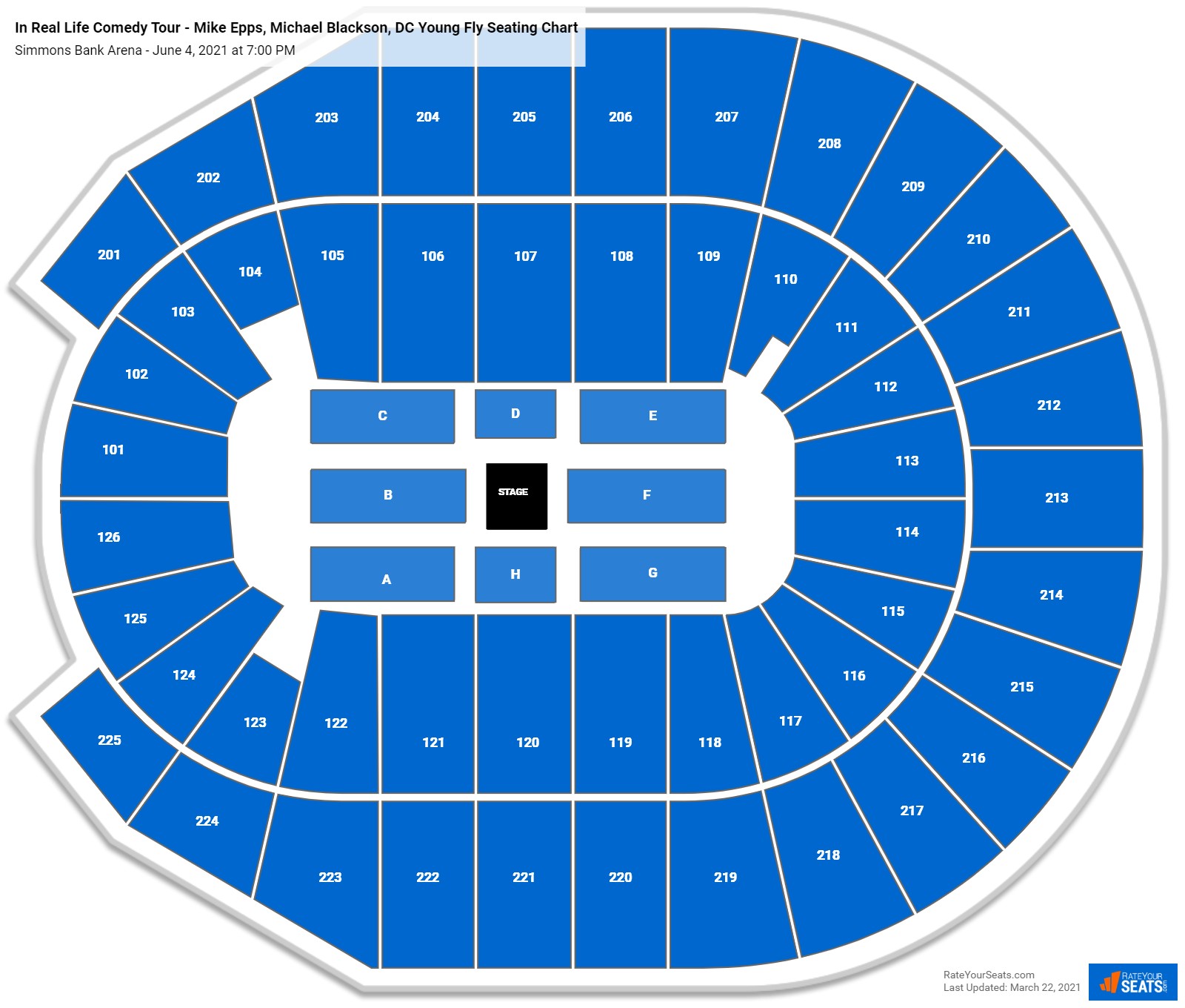 In Real Life Comedy Tour - Mike Epps, Michael Blackson, DC Young Fly seating chart Simmons Bank Arena