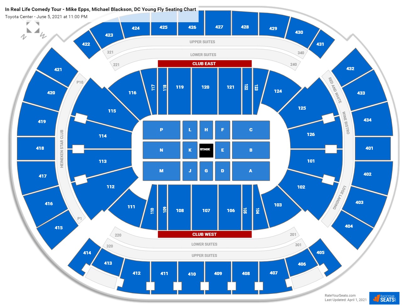 In Real Life Comedy Tour - Mike Epps, Michael Blackson, DC Young Fly seating chart Toyota Center