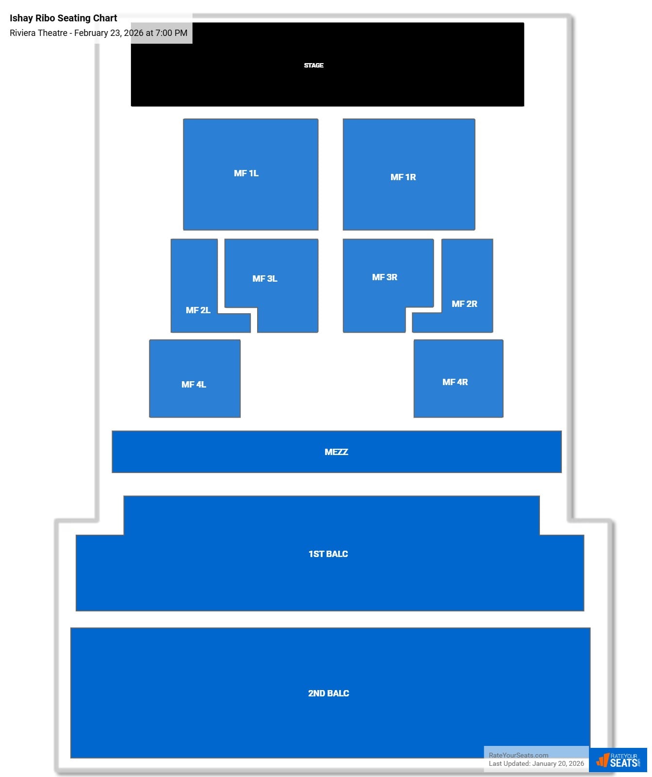 Ishay Ribo seating chart Riviera Theatre