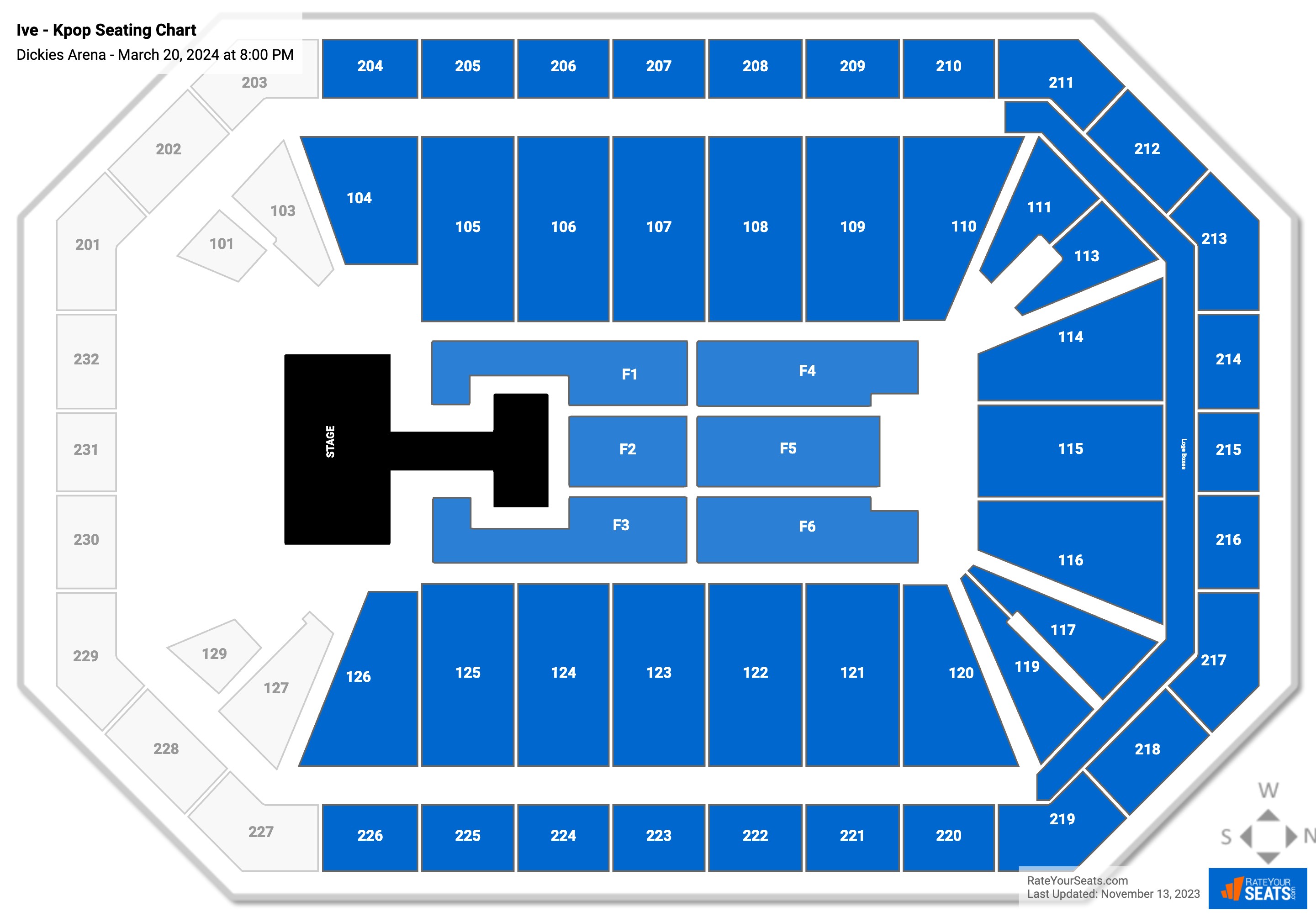 Dickies Arena Concert Seating Chart