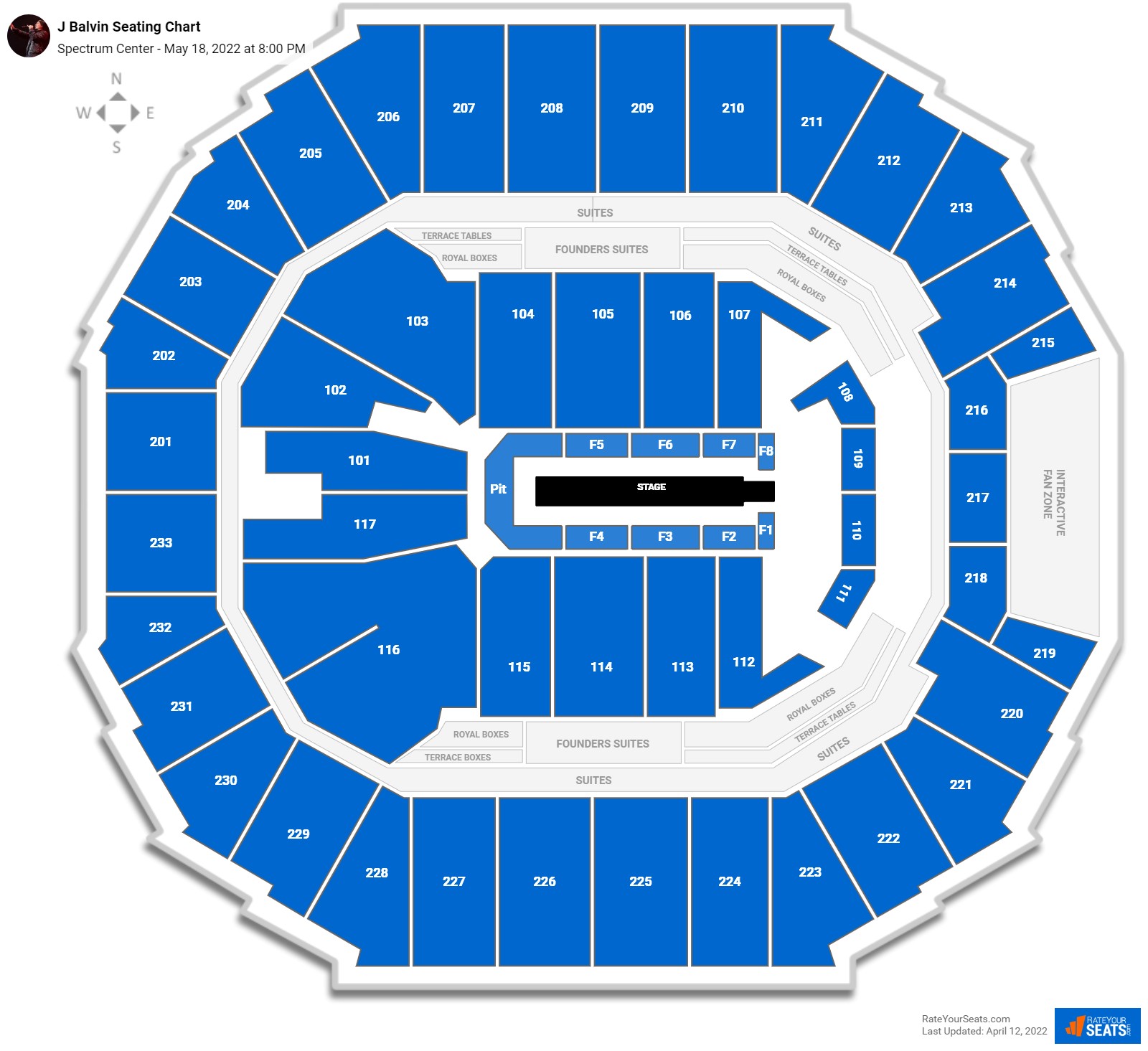 J Balvin seating chart Spectrum Center