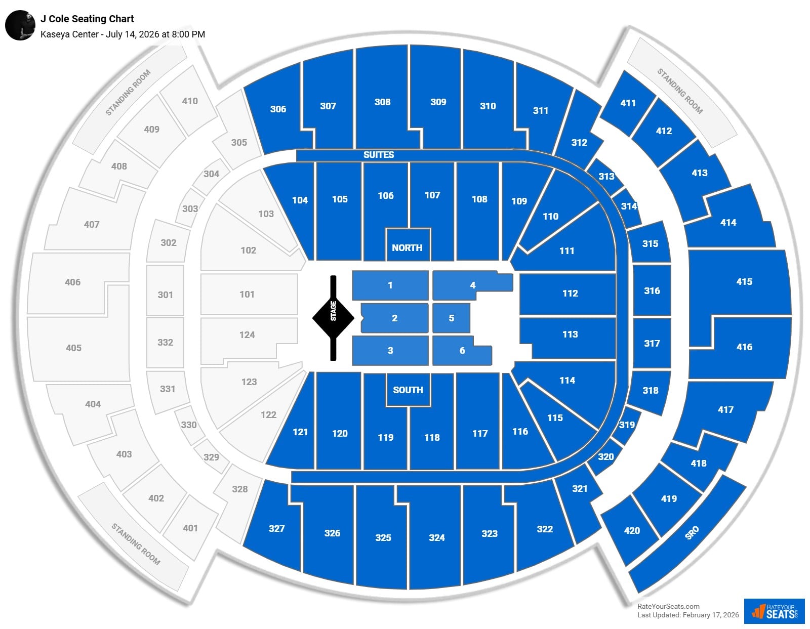 J Cole seating chart Kaseya Center